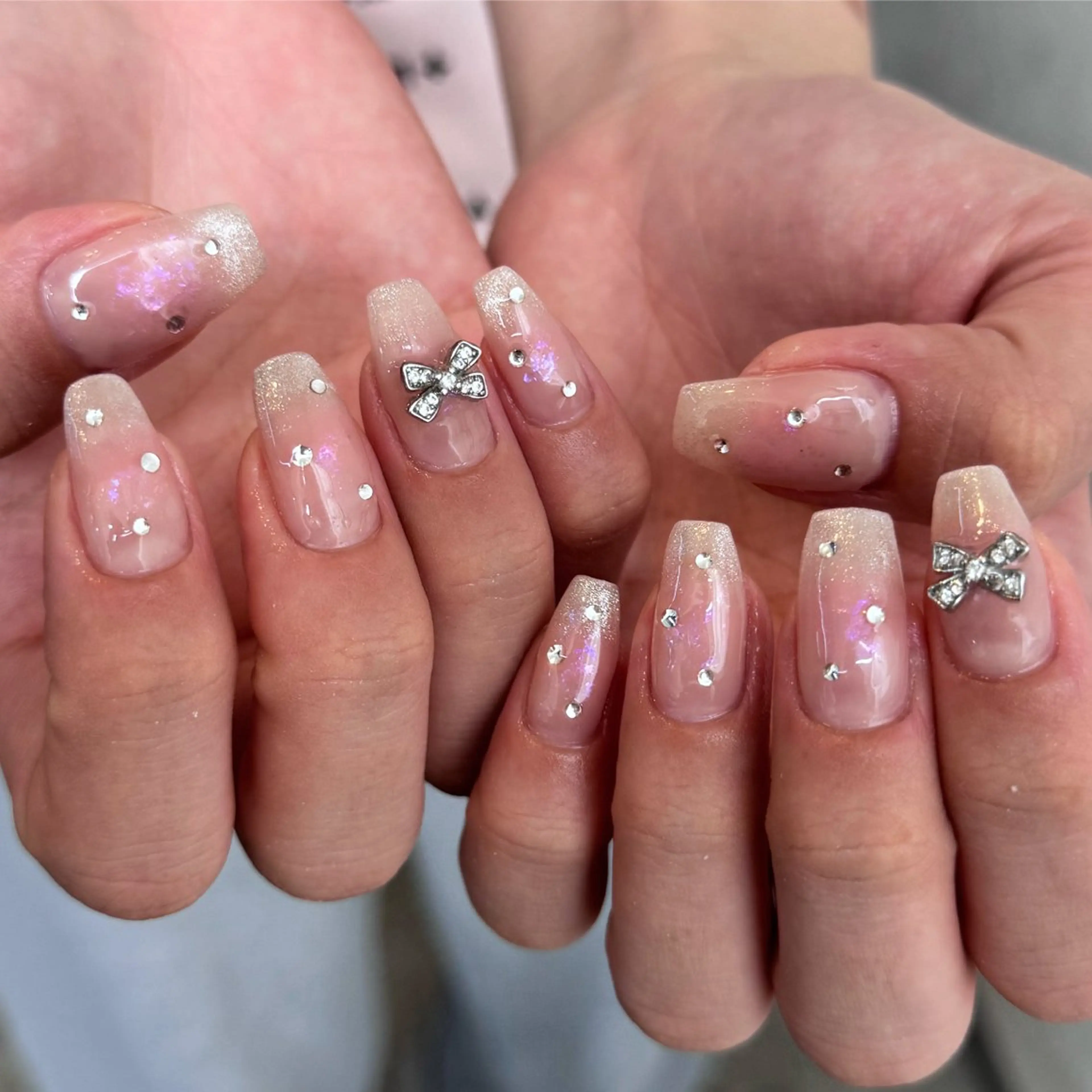 ネイル フレンチネイル 韓国ネイル マグネットネイル メンズネイル ニュアンスネイル ハンドネイル GRANDE大須 Cecil💜のネイルデザイン