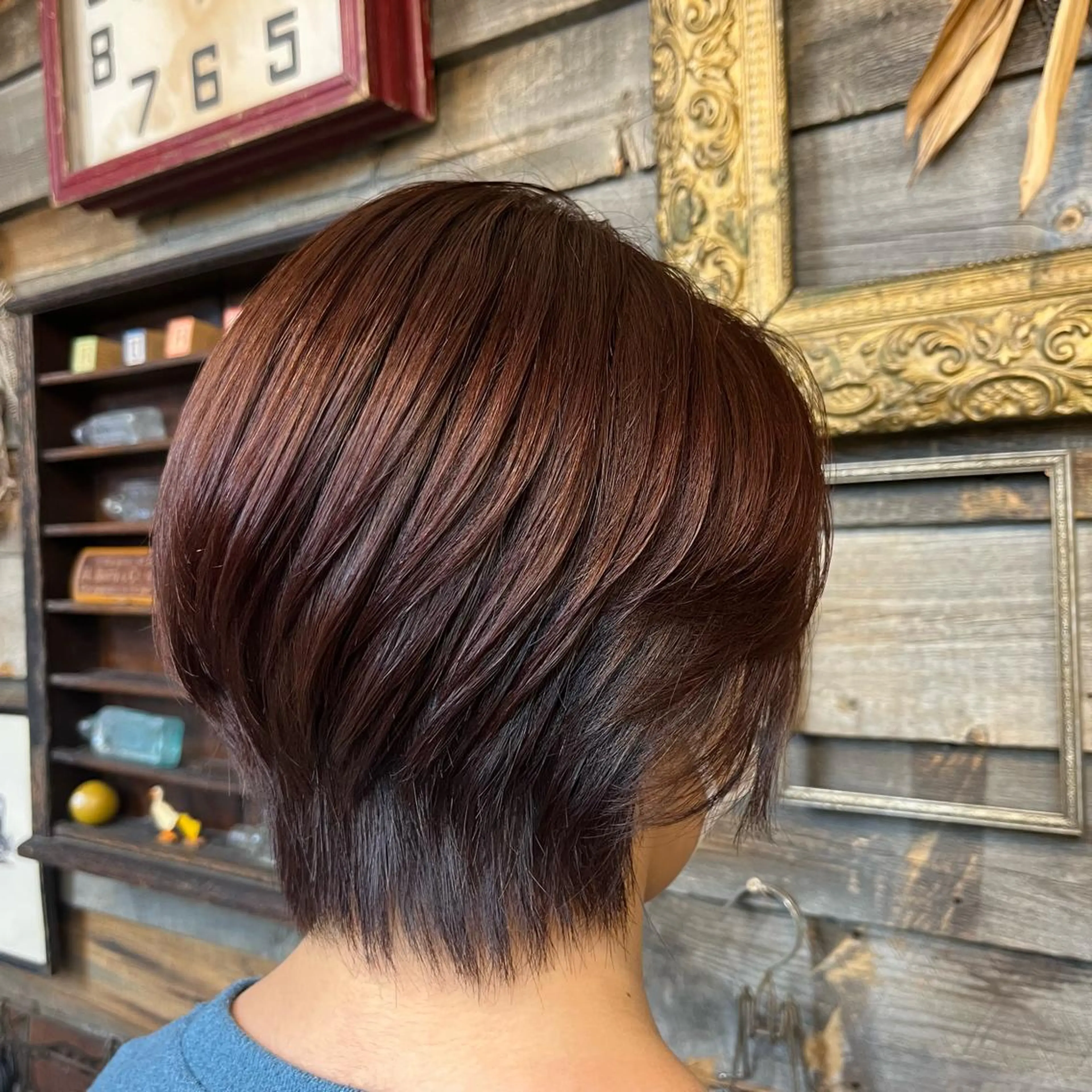 ショート カラー ピンクカラー ヘアカラー 川崎 かなでのヘアスタイル