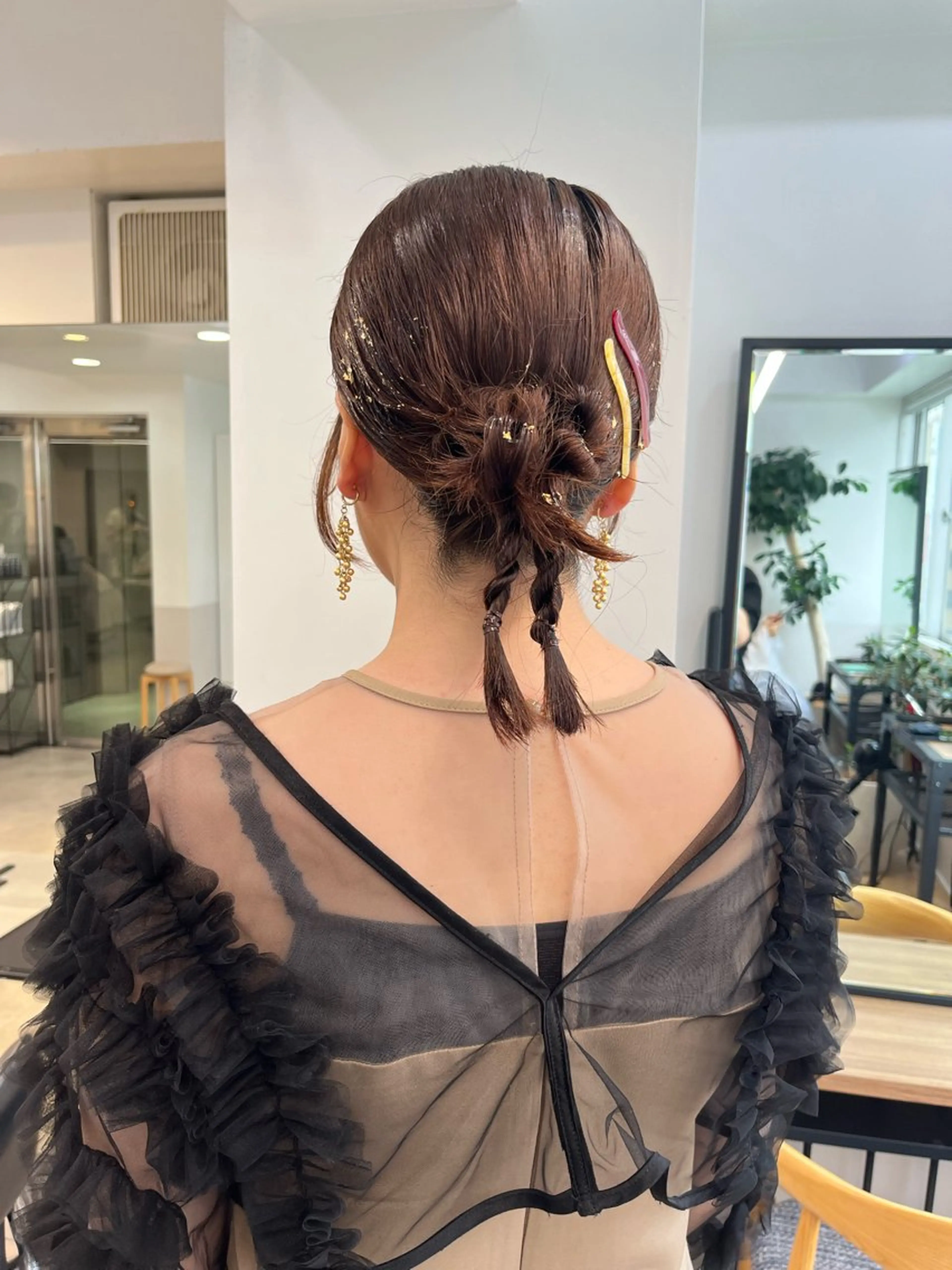 ヘアアレンジ ヘアカラー ヘアセット マミ☁️ヘアセット /お呼ばれヘア/銀座のヘアスタイル