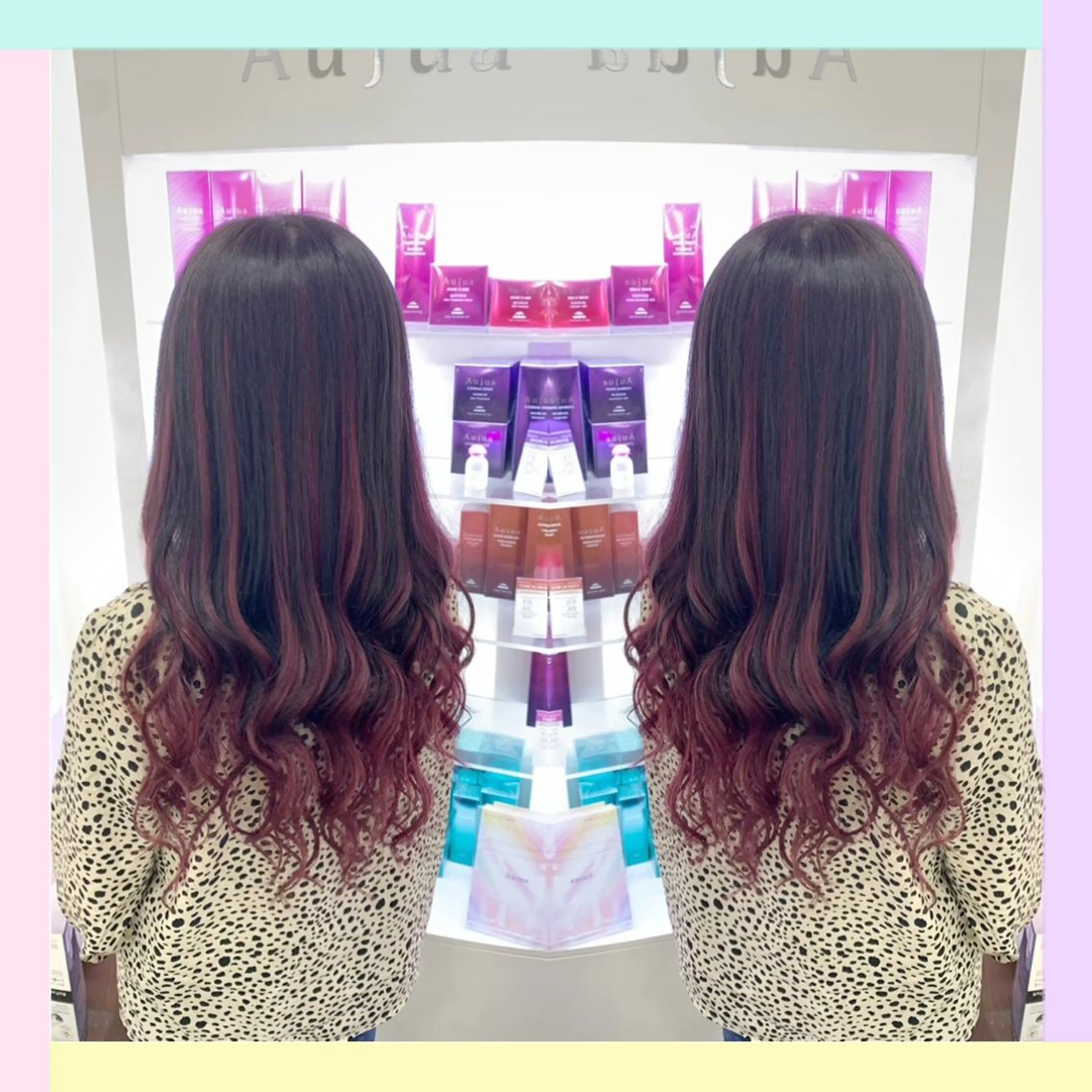 ロング カラー れん/ハイトーン /エクステ/韓国風のヘアスタイル