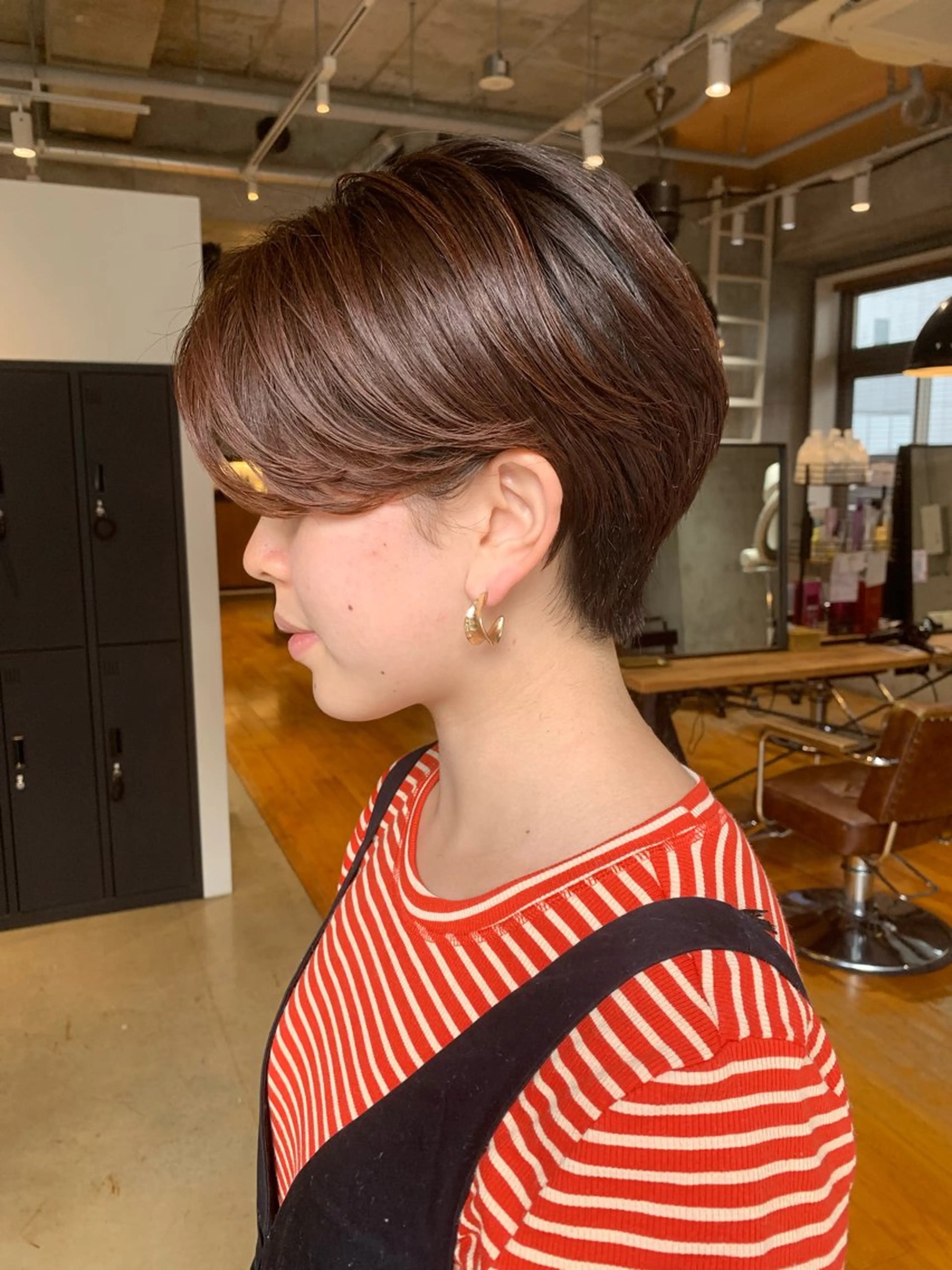 ショート カラー パーマ　レイヤー 艶カラー/横山大樹のヘアスタイル