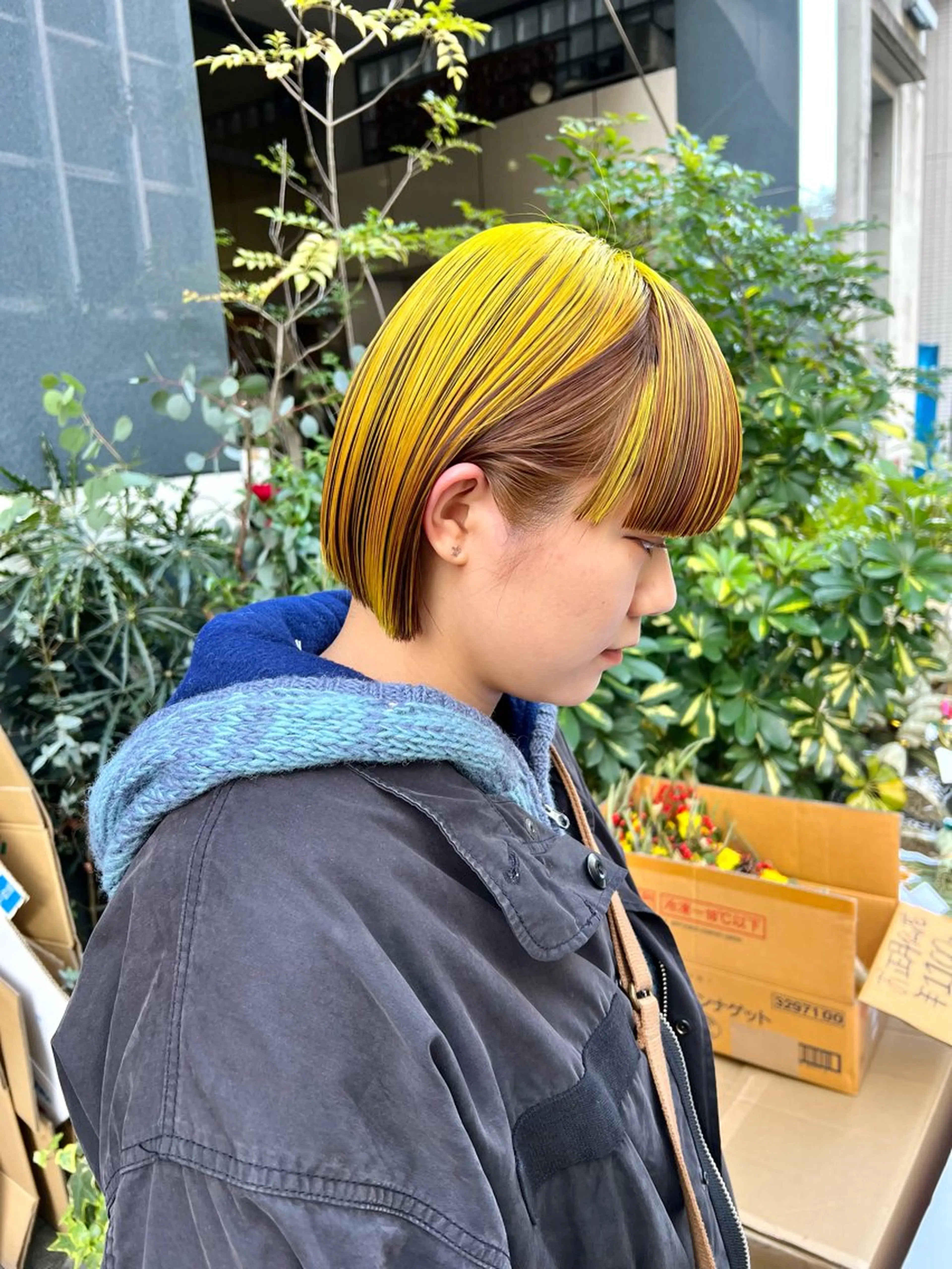 ミディアム カラー ヘアカラー 宮川 日菜子のヘアスタイル