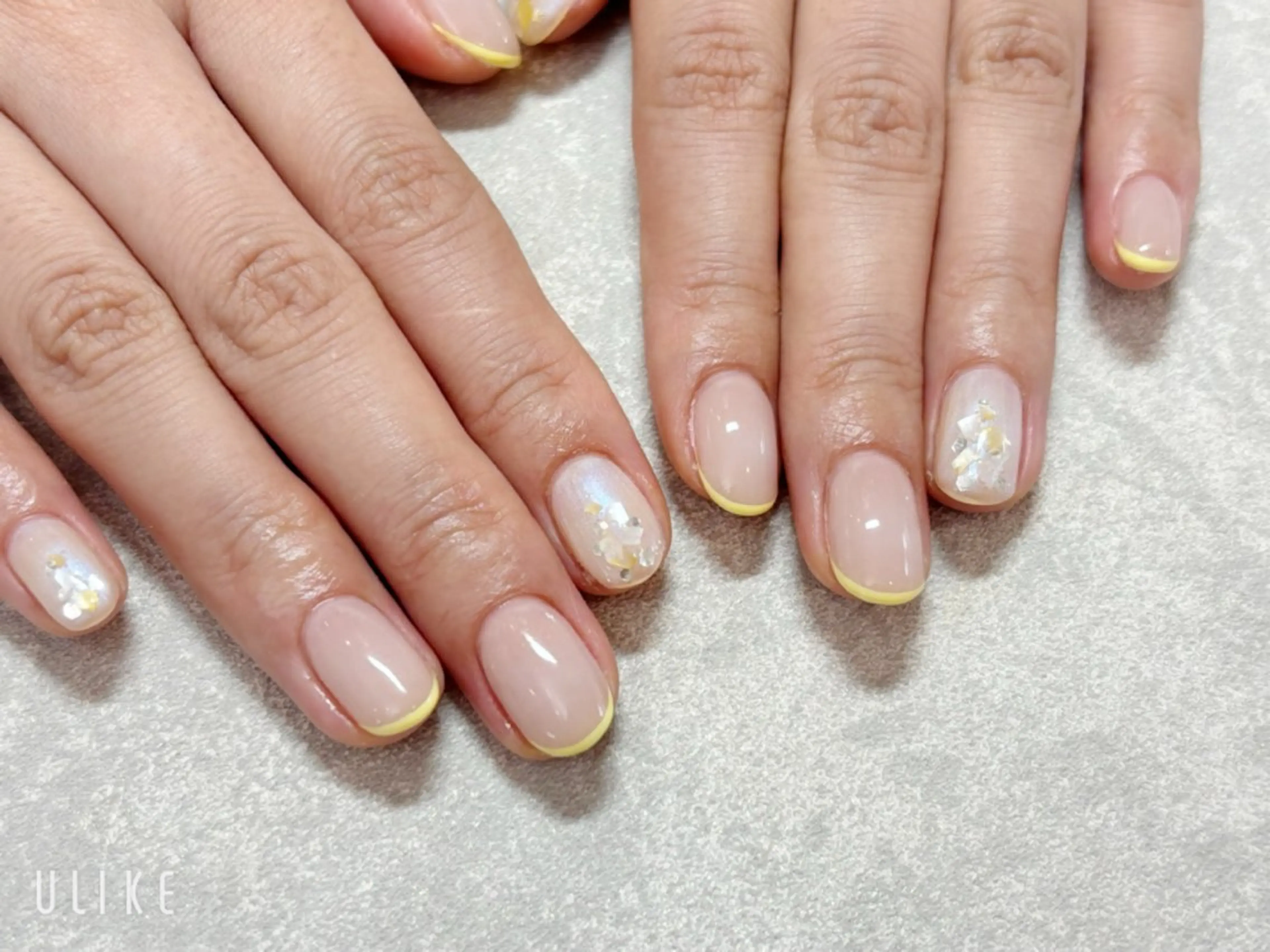 ネイル フレンチネイル 黄色 Hirayama kimiのネイルデザイン