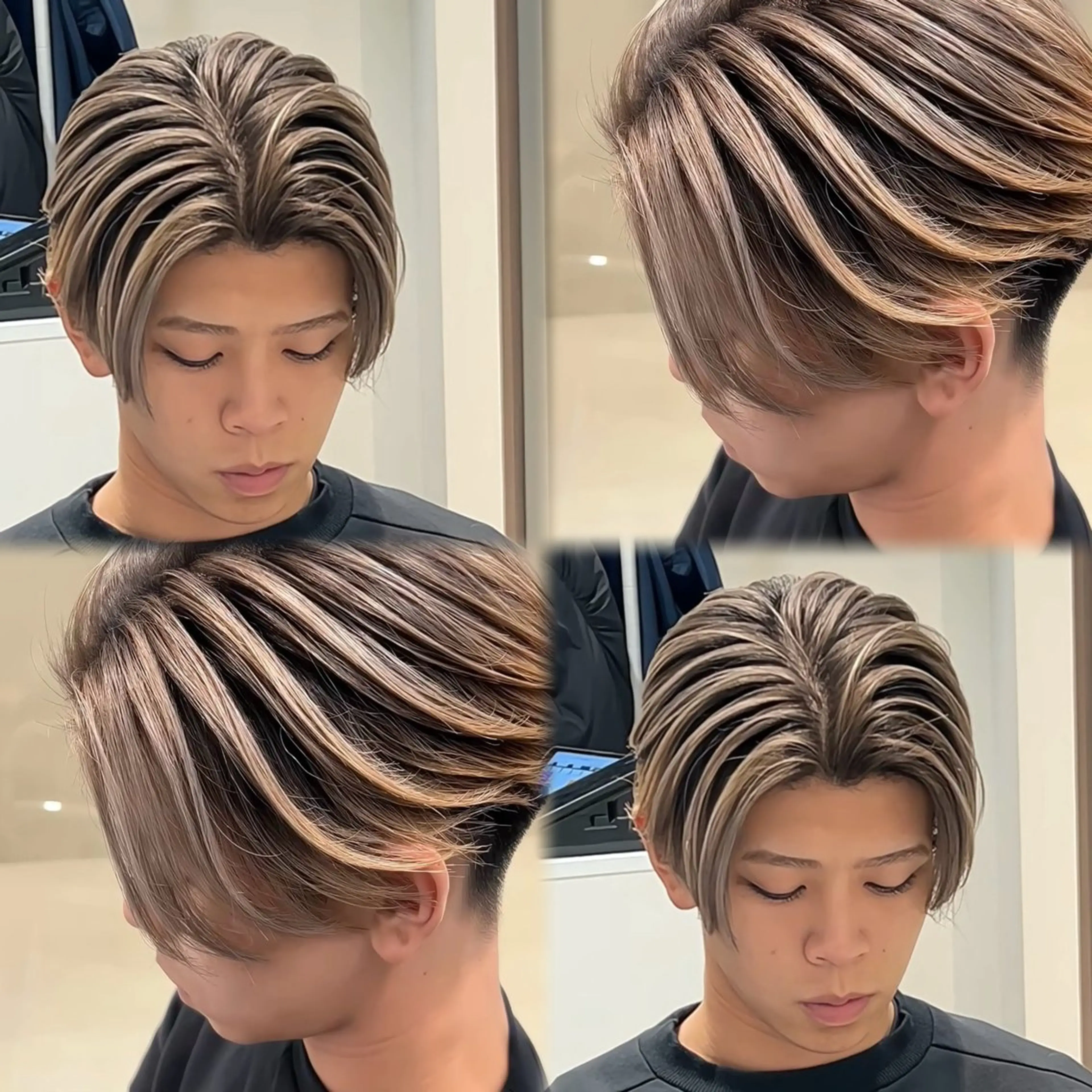 カラー メンズ メンズバレイヤージュ バレイヤージュ カット ヘアカラー 🔥メンズヘア🔥 かいきのヘアスタイル