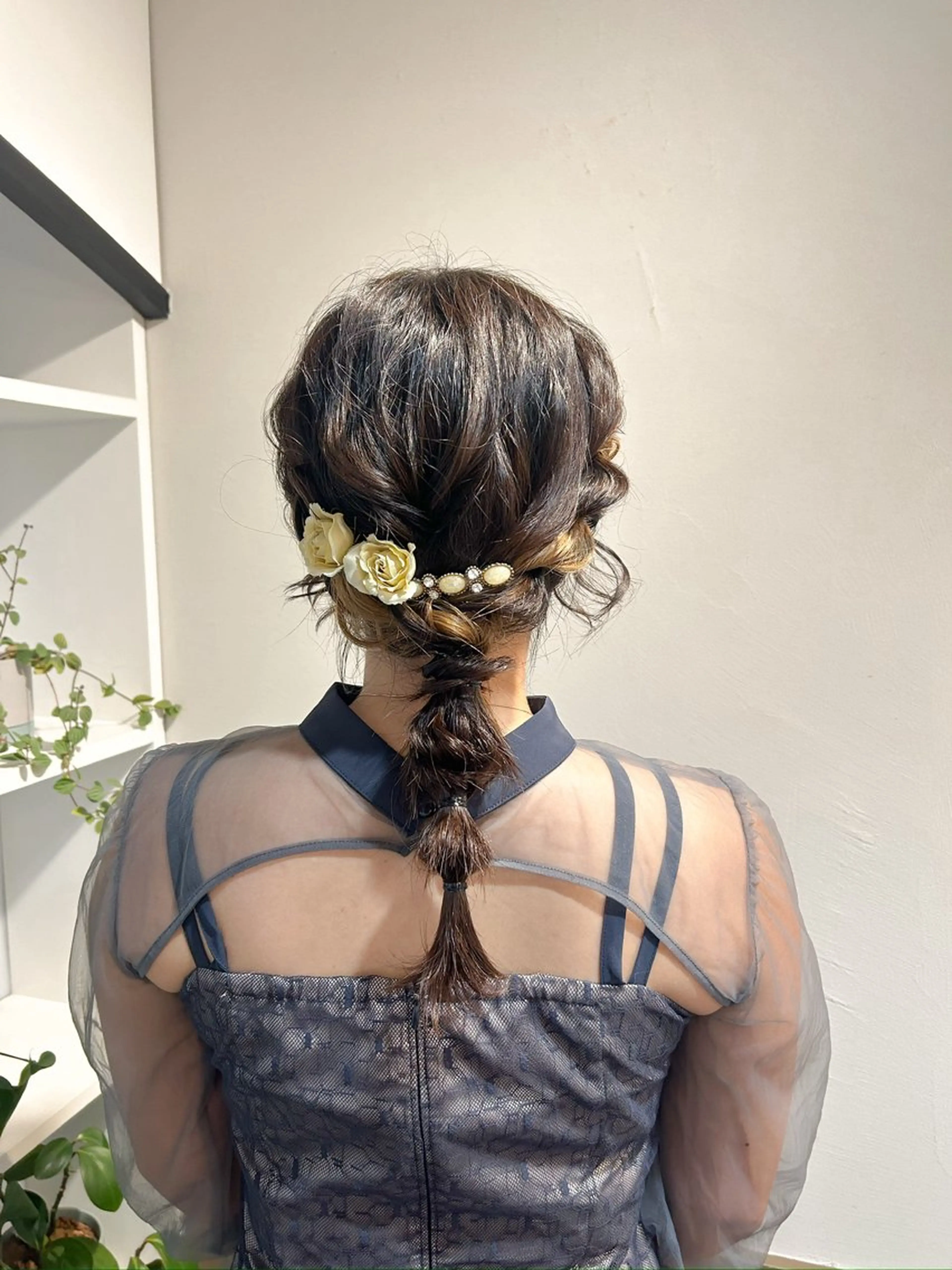 ミディアム ヘアセット アレンジ/新宿 透明感カラー/ヤノのヘアスタイル