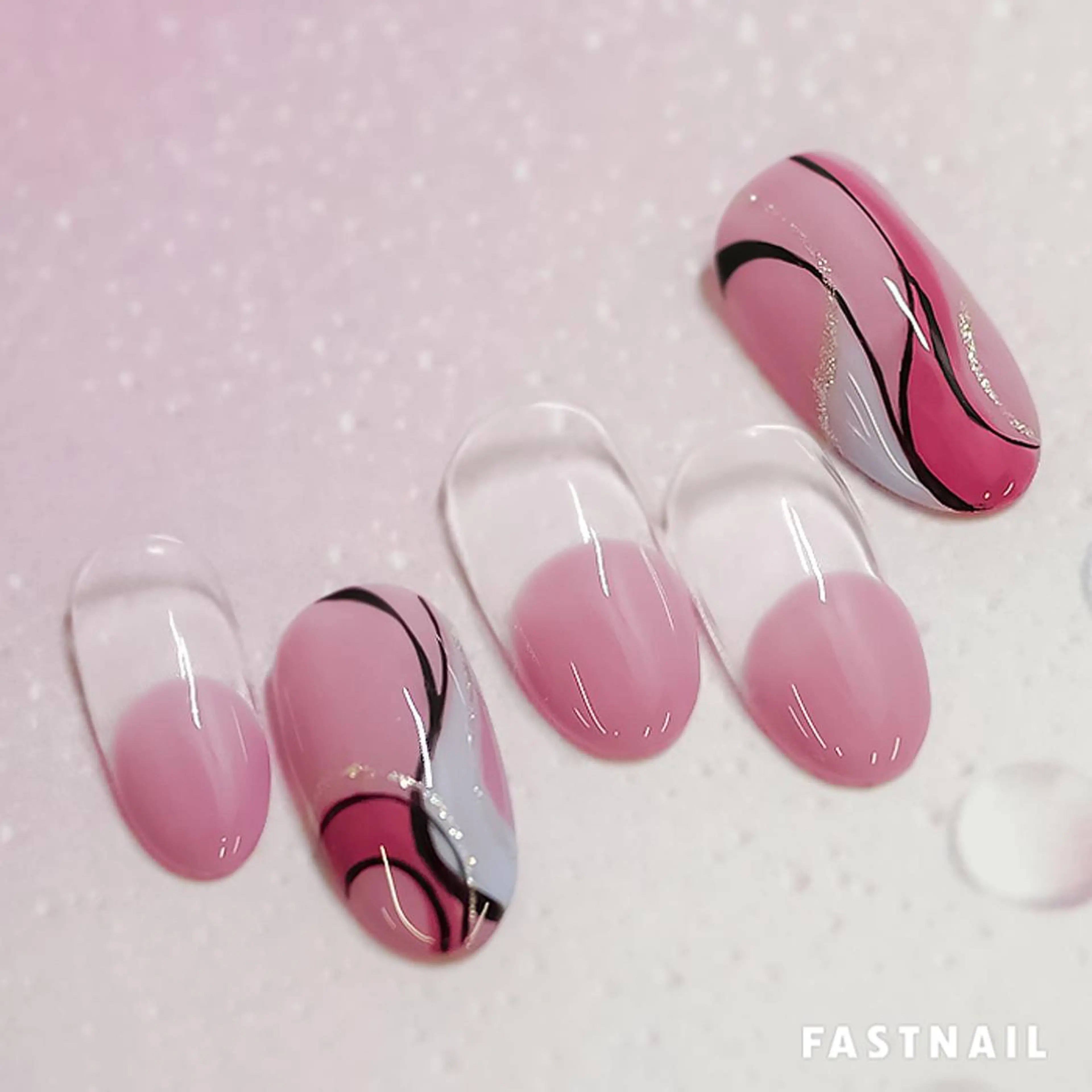 ネイル ブルー フットネイル フレンチネイル ジェルネイル ワンカラーネイル ファストネイル ロコ 春日のネイルデザイン