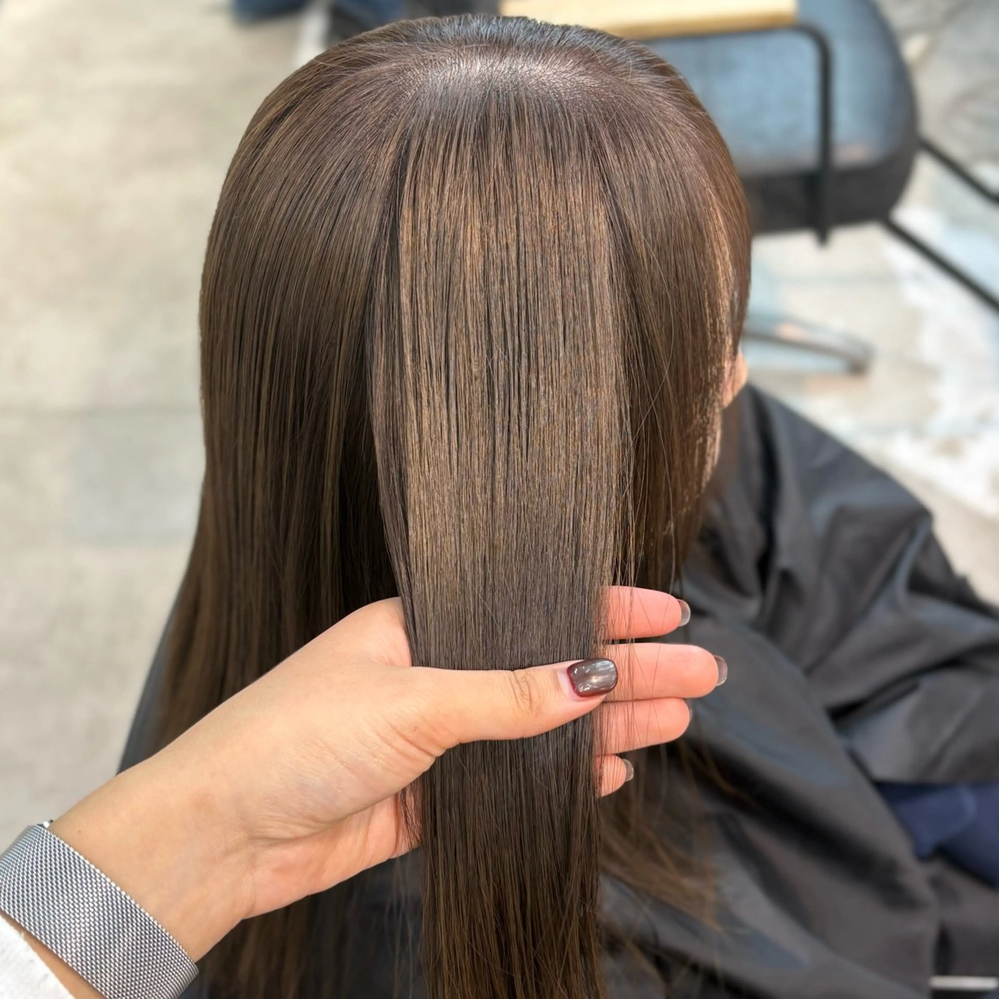 カラー ヘアカラー 透明感カラー/レイヤ ーカットりこ🤎🫧のヘアスタイル