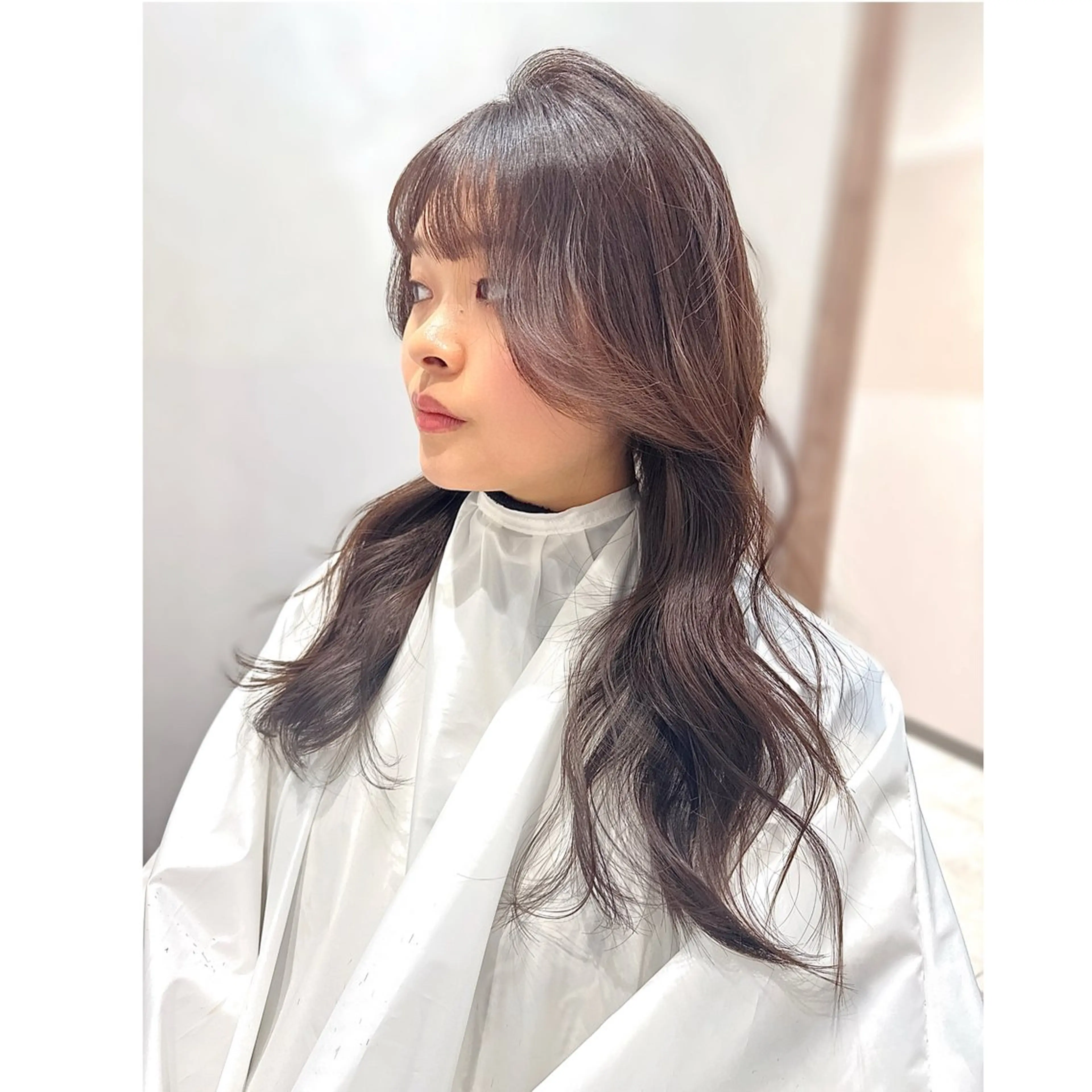 ロング ヨシンモリ カット ヘアカラー 森 隆秀/韓国ヘアのヘアスタイル