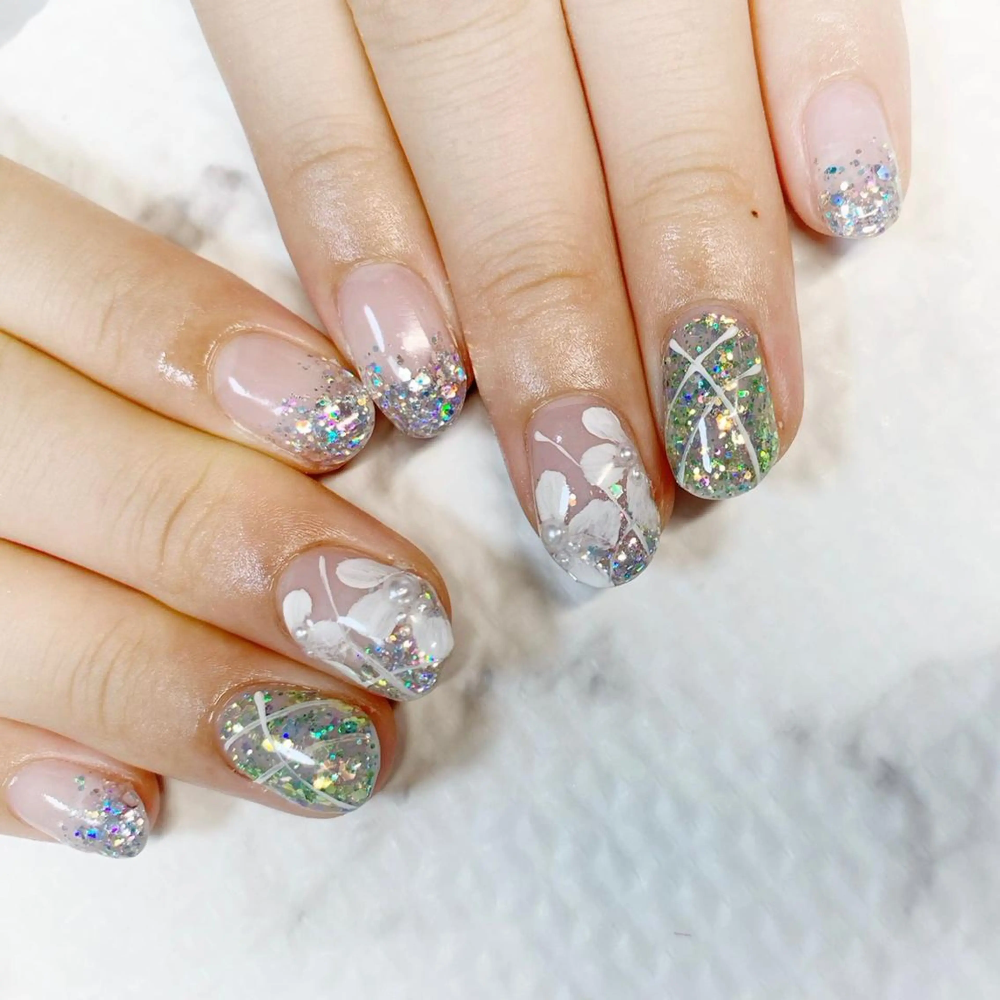 ネイル フットネイル グリーン オフィスネイル ワンカラーネイル 春ネイル Lily Blancheのその他イメージ