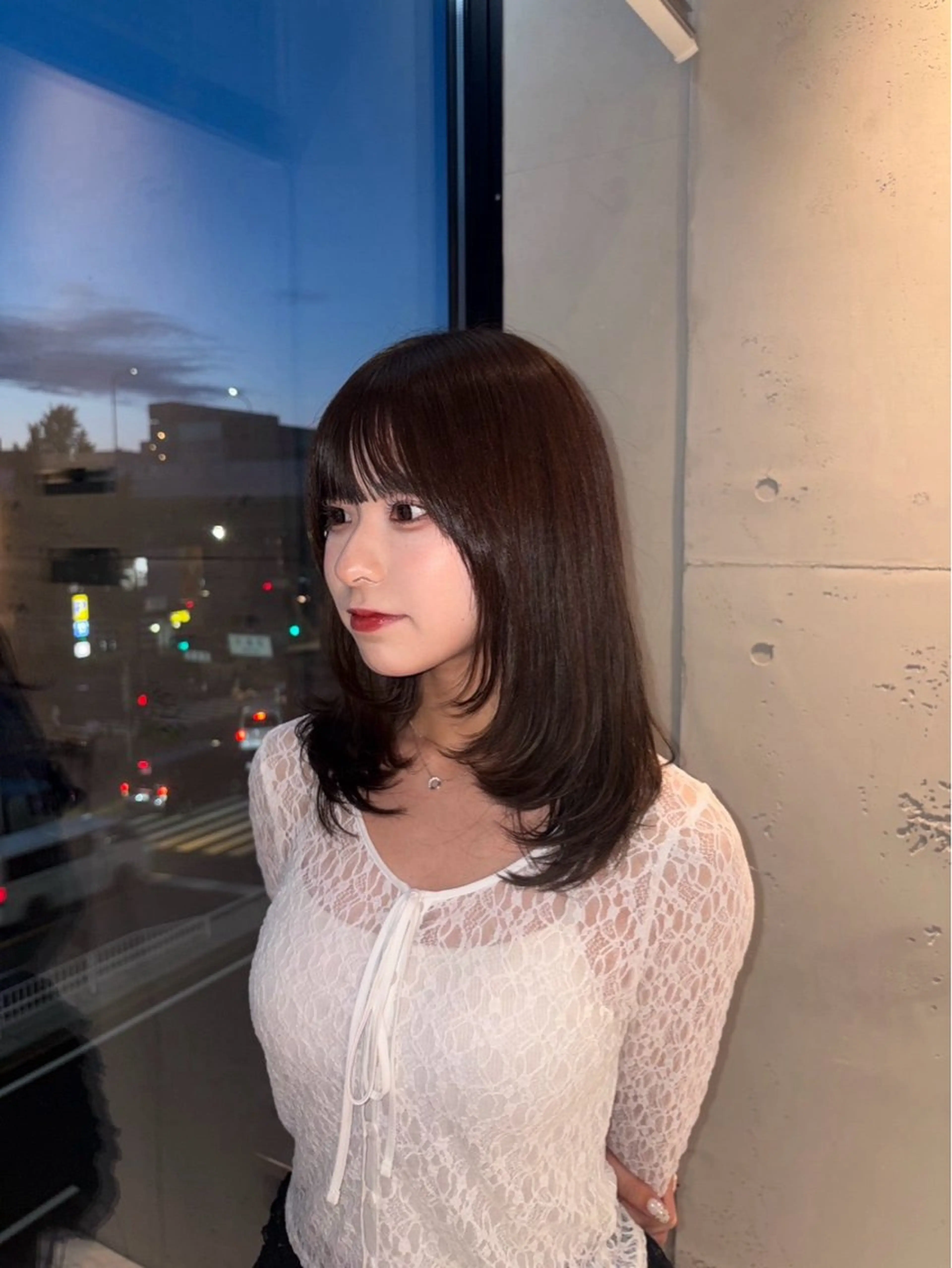セミロング カラー レイヤーカット 宮木 海斗のヘアスタイル