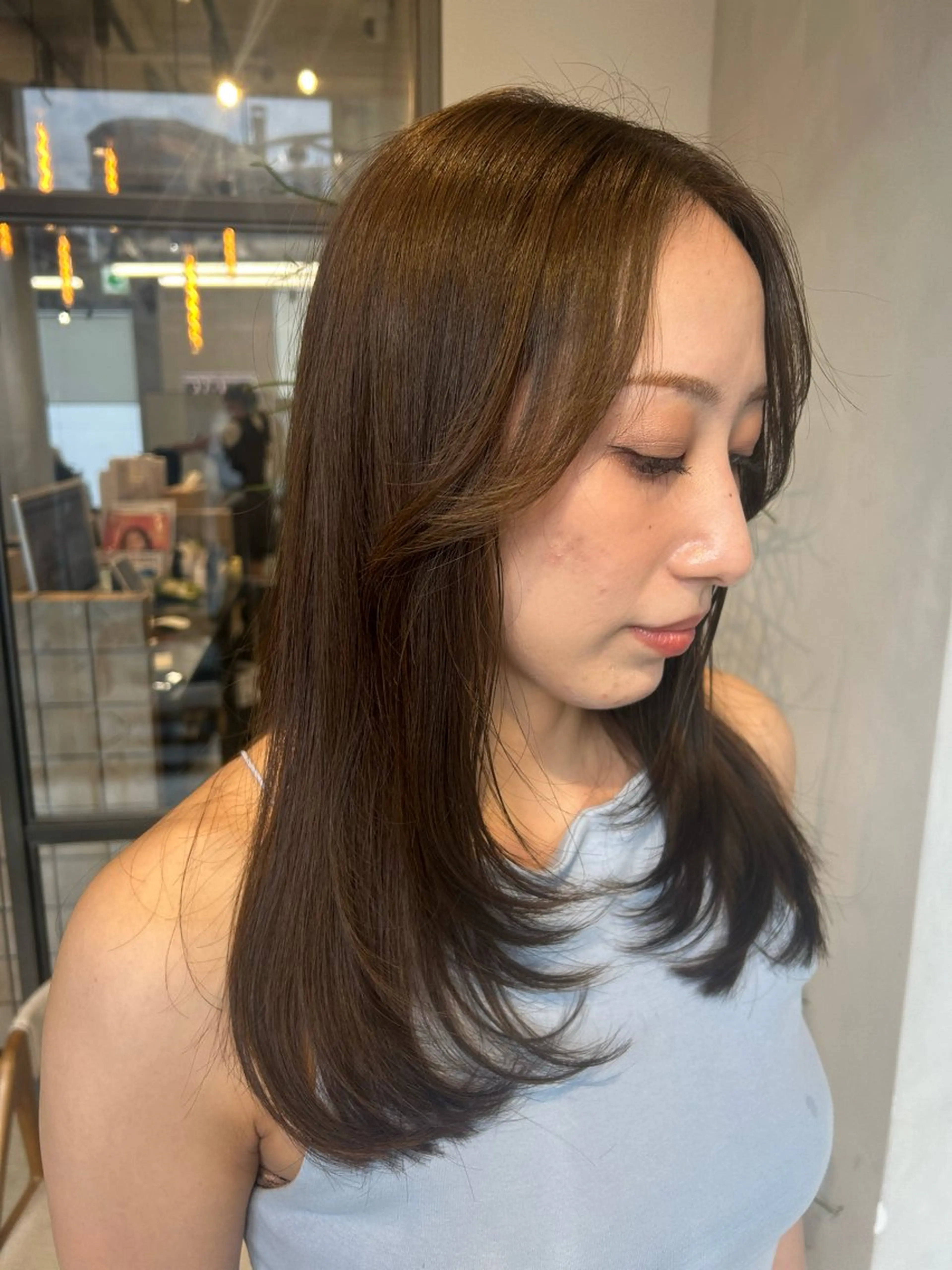 カット＋ブリーチなしダブルカラー🧸透明感🤍暖色💟艶感🤍＋うる艶トリートメント(ダメージに合わせて変更可)の写真