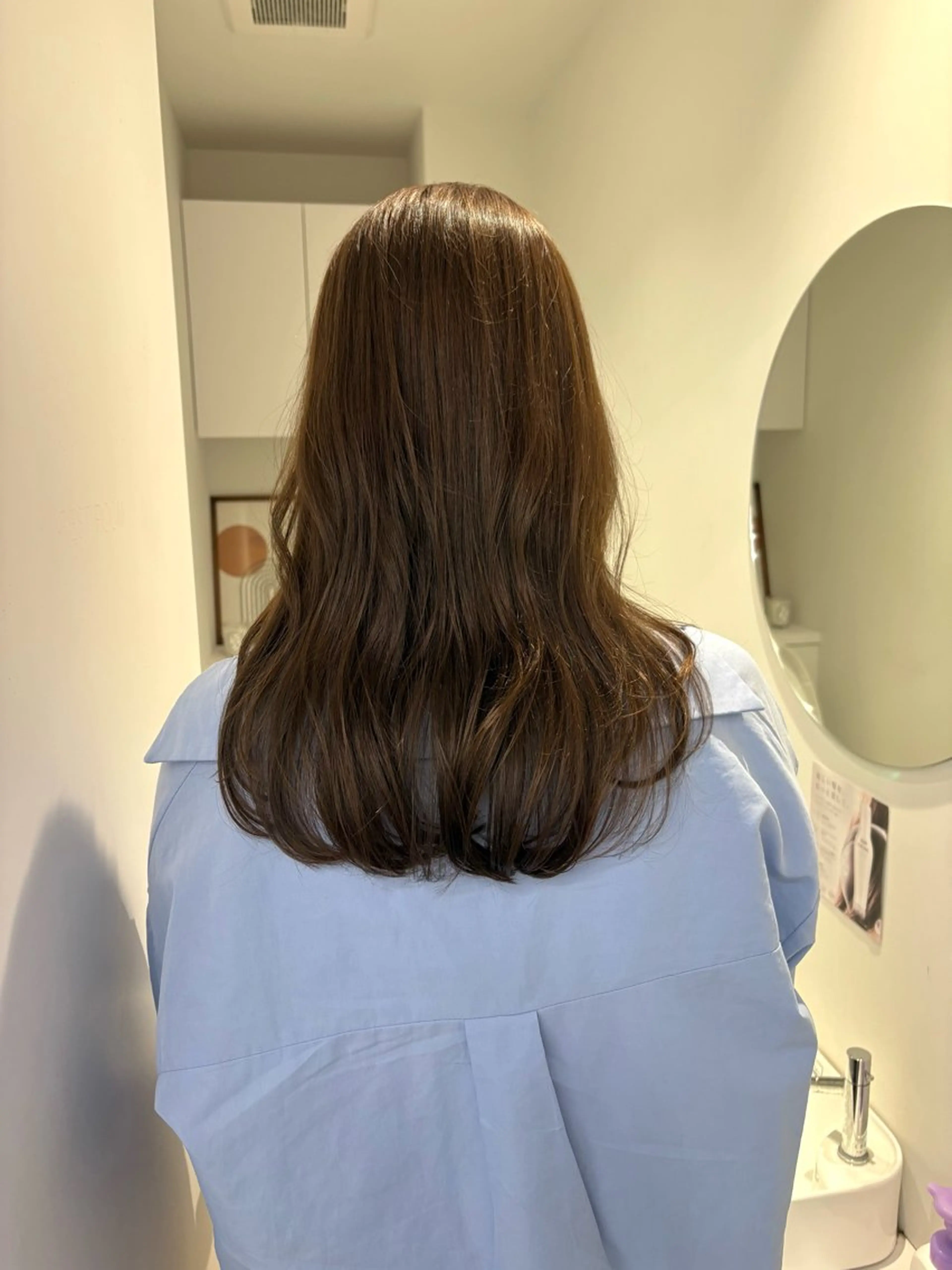 セミロング カラー ベージュカラー カット ヘアカラー トリートメント 透明感カラー🫧 nanohaのヘアスタイル