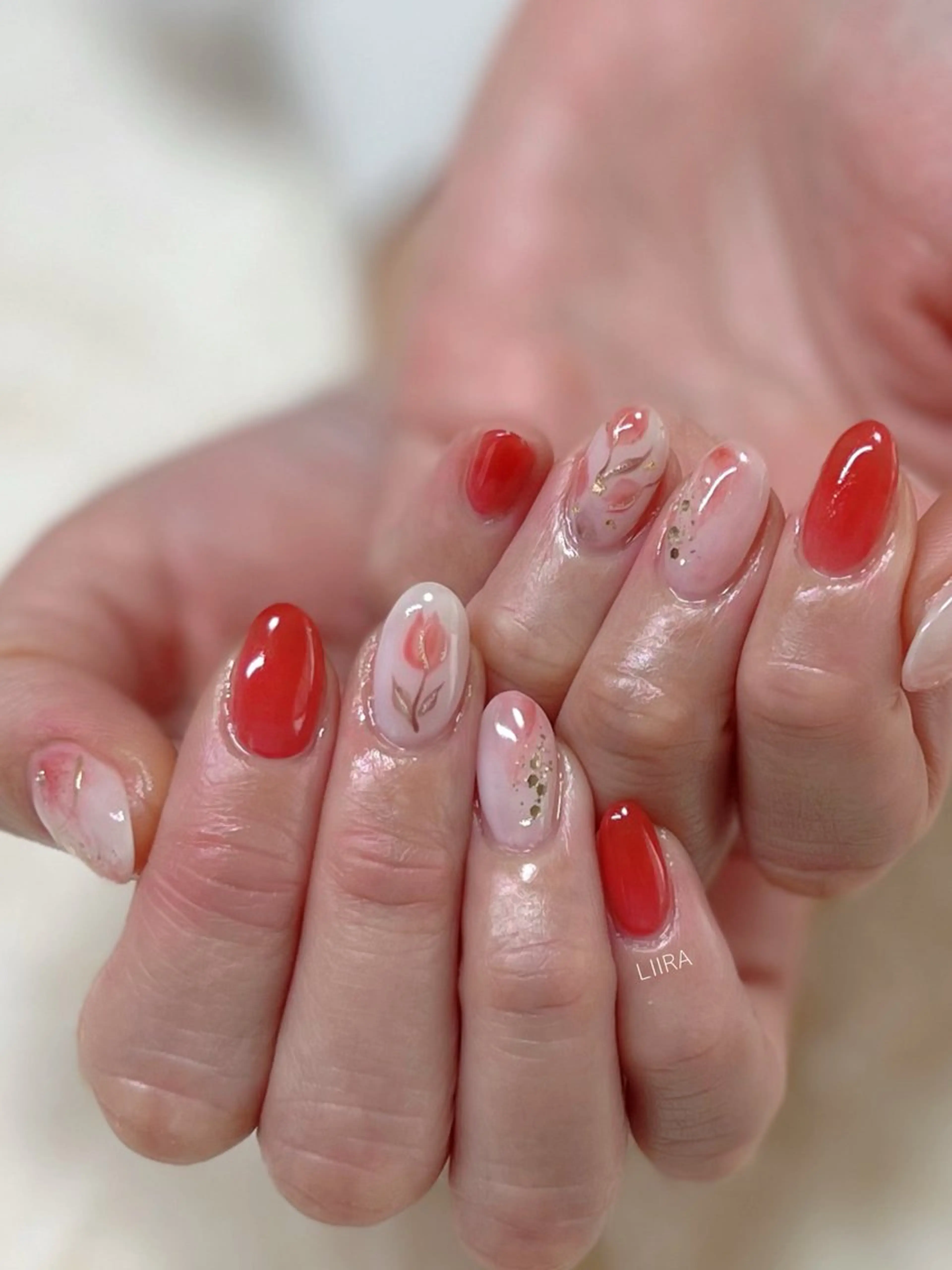 ネイル 春ネイル LIIRA(西船)/ やまださおりのマツエク・マツパデザイン