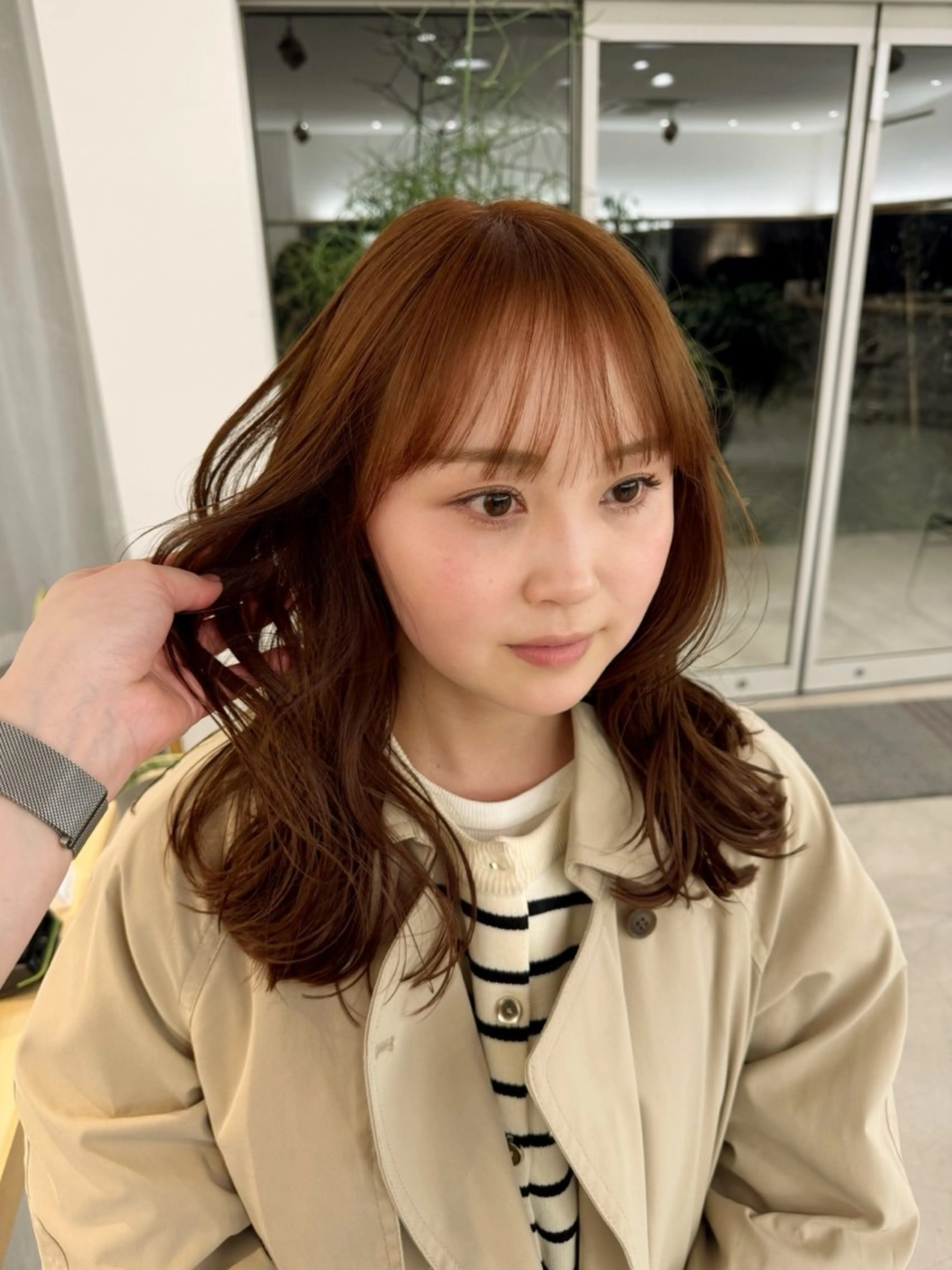 セミロング カット ヘアカラー トリートメント 瀬長なおみ U too e'sのヘアスタイル