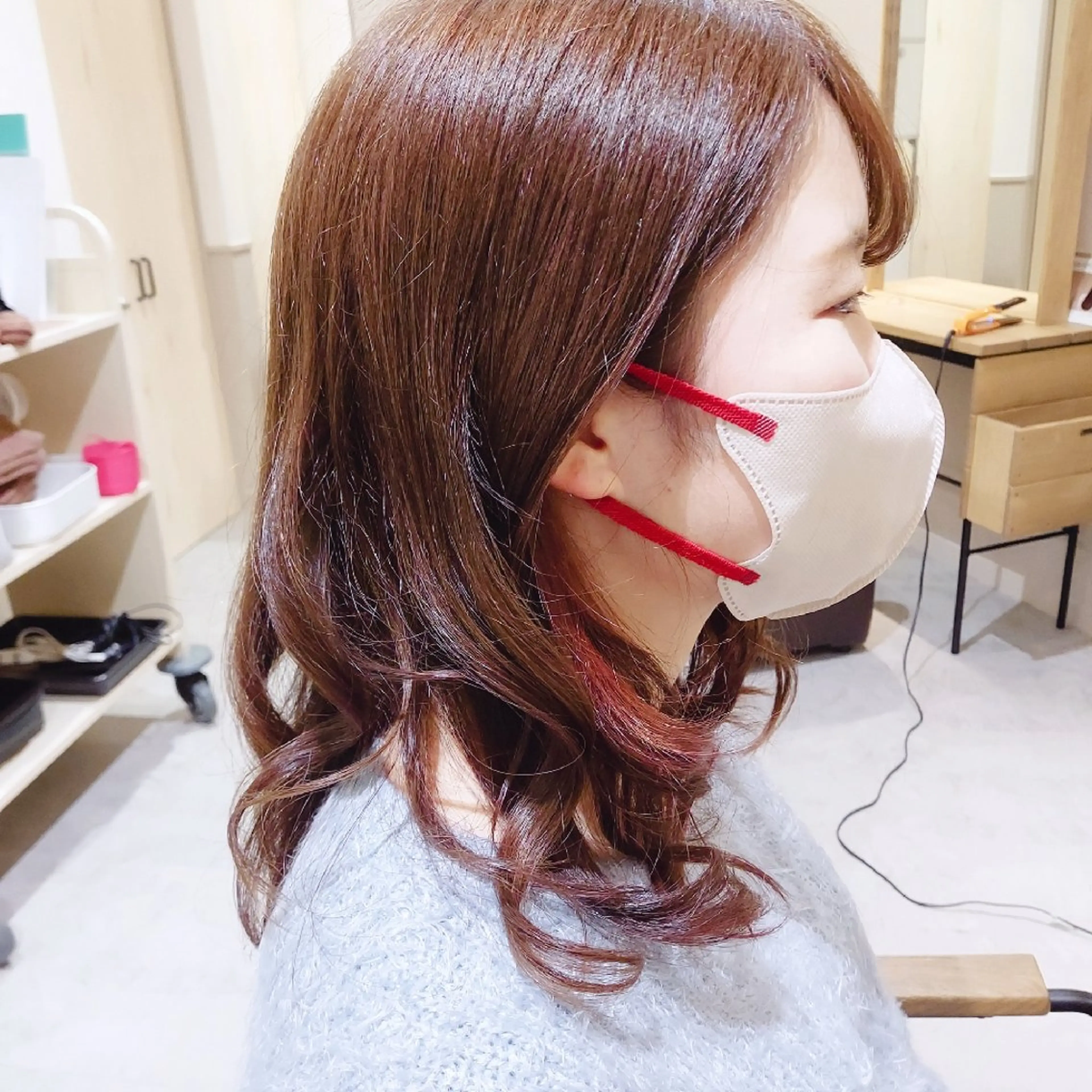 ミディアム カット パーマ FORME綱島店所属・FORME野口 晴香のヘアスタイル