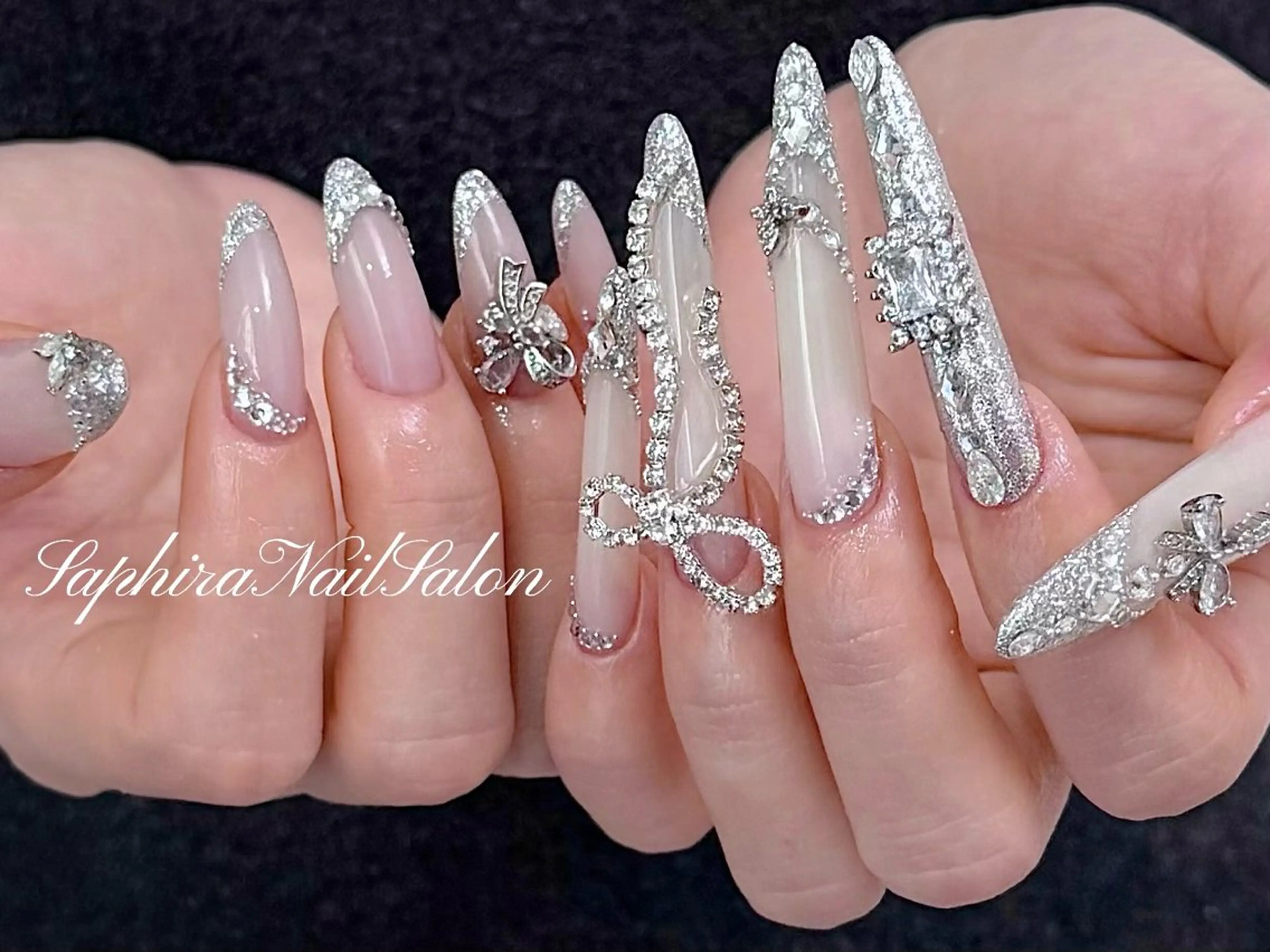 カラー ハンドネイル Saphiraネイル サロン錦糸町のネイルデザイン