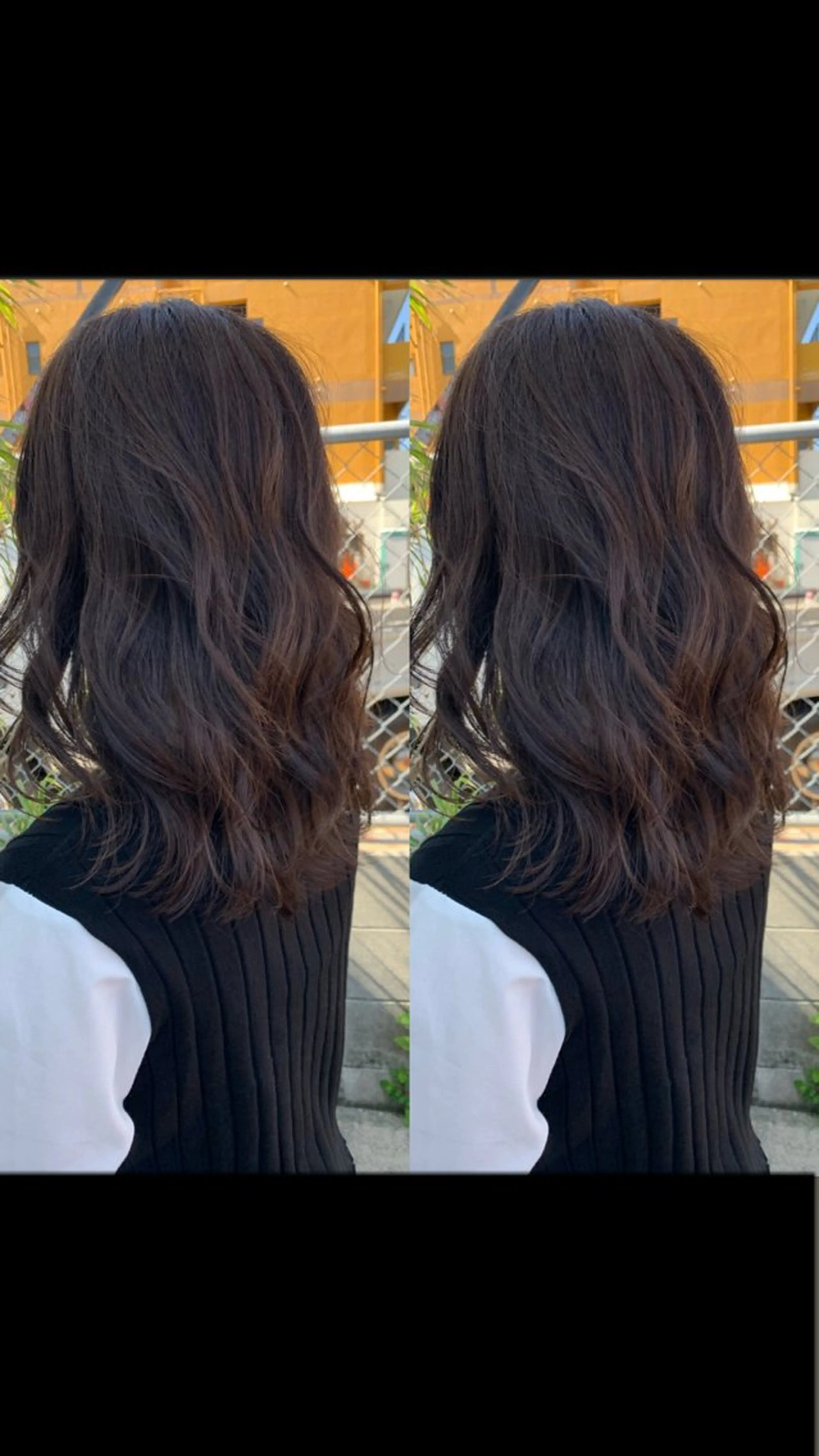 ロング 裾分 華子のヘアスタイル