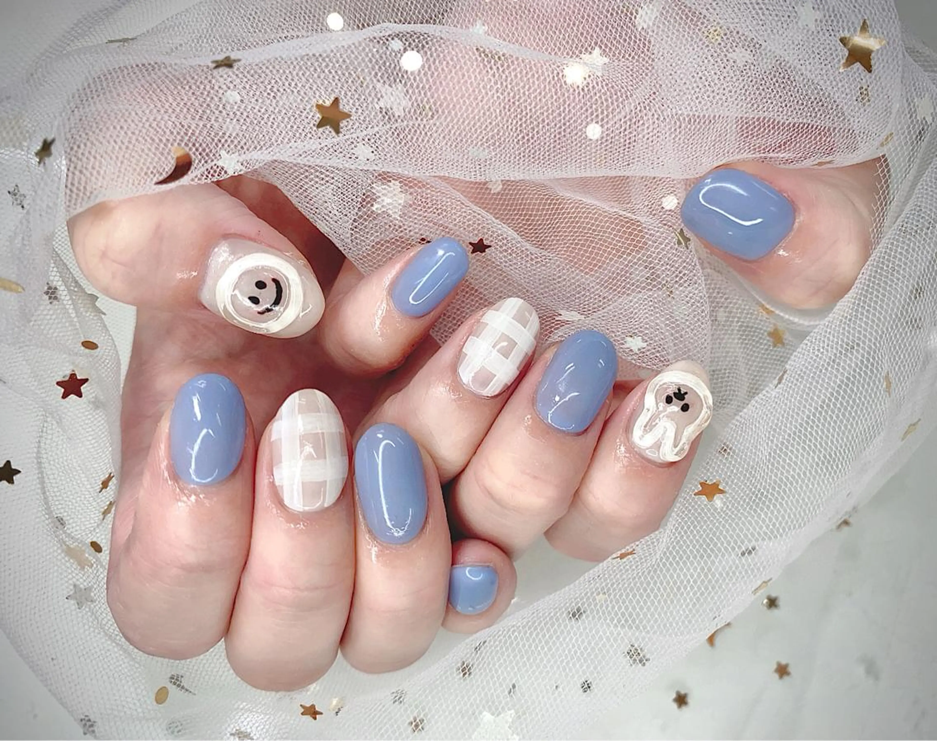 ネイル I-nailロング /ワンホン/キラキラのネイルデザイン