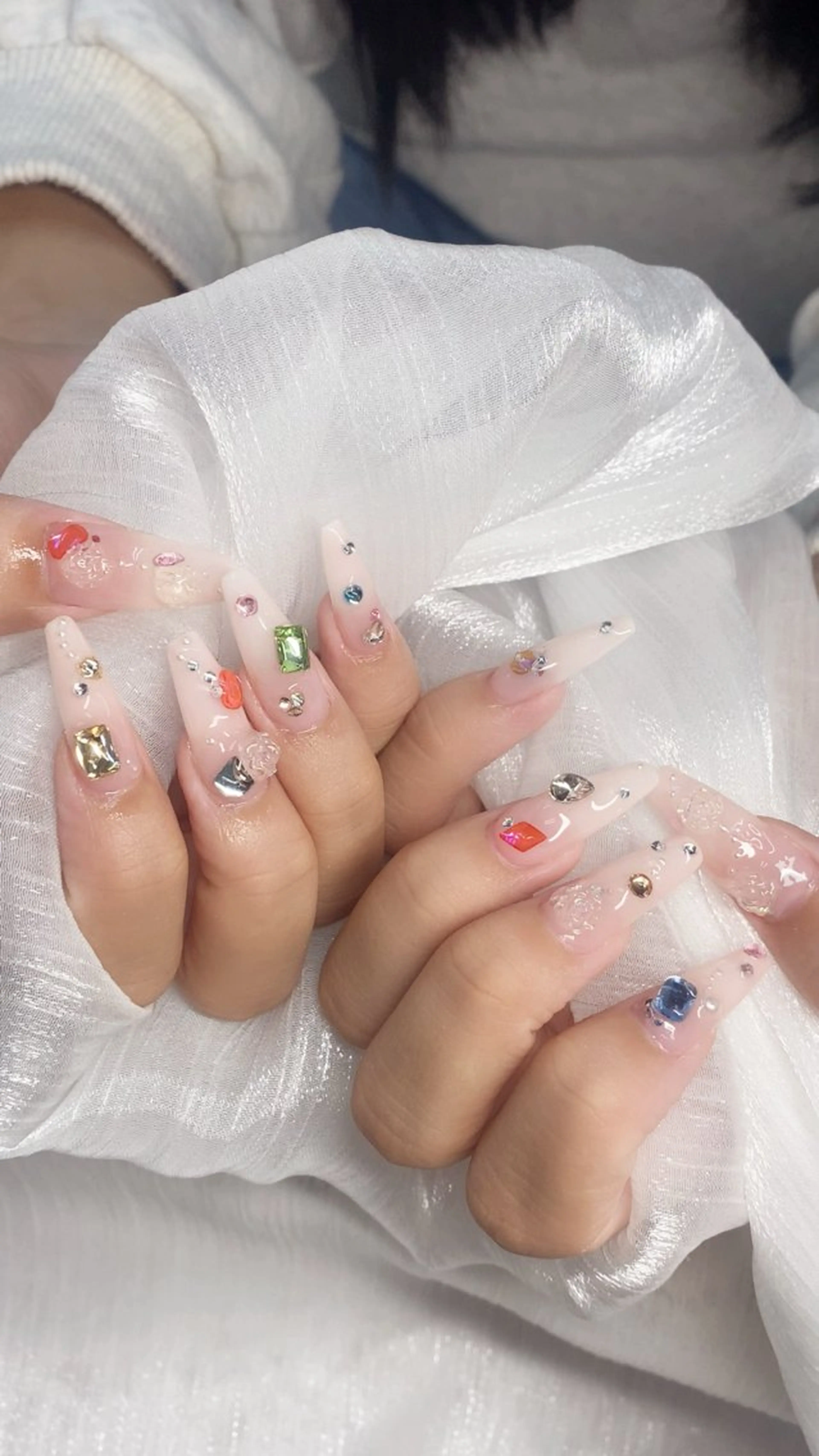 ネイル ジェルネイル マグネットネイル パラジェル 春ネイル Nguyen thi Linhのネイルデザイン