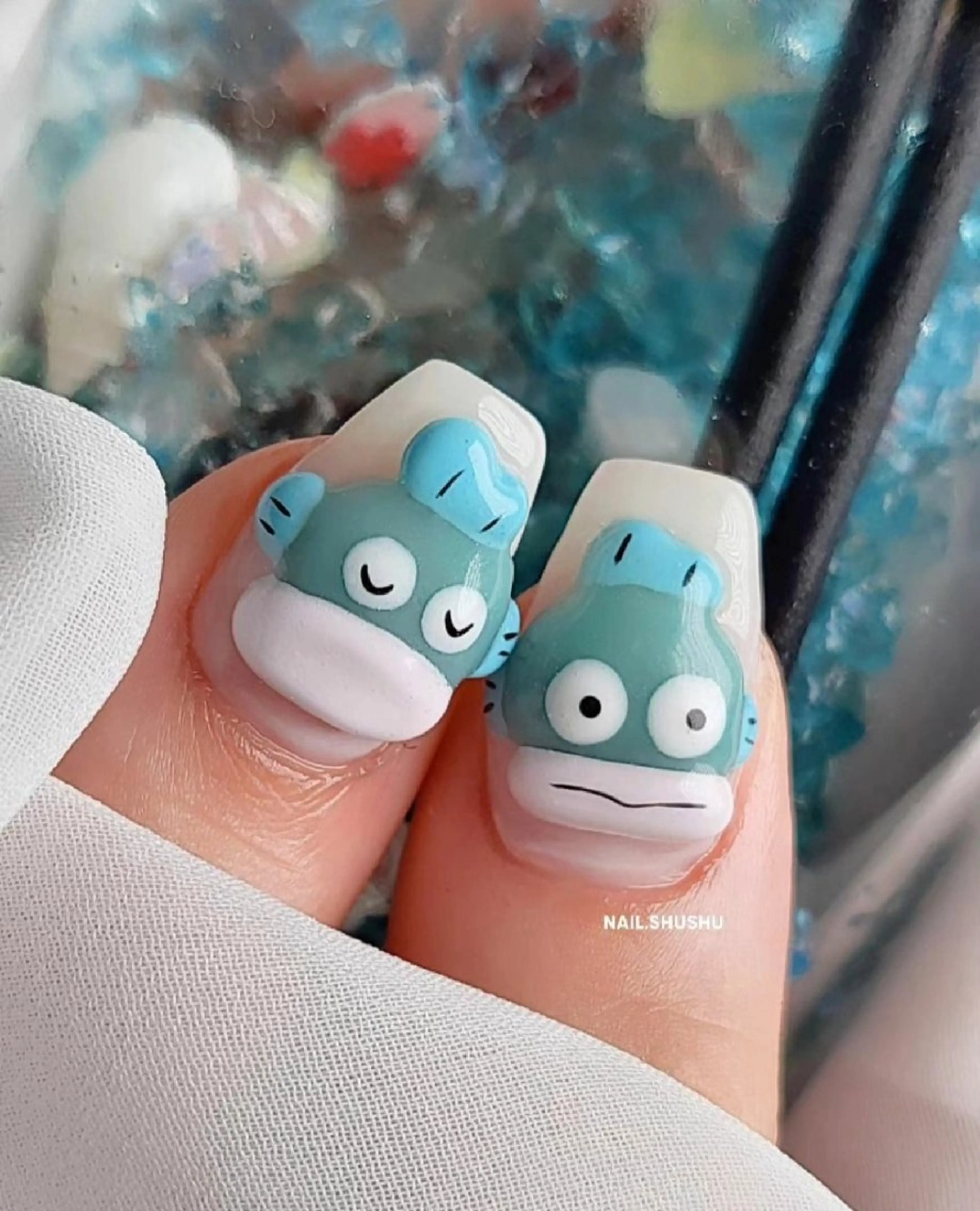 ネイル 持ち込み ニュアンスネイル ワンカラーネイル シンプルネイル 夏ネイル 3dパーツ/流行り 👧shushu❤️のネイルデザイン