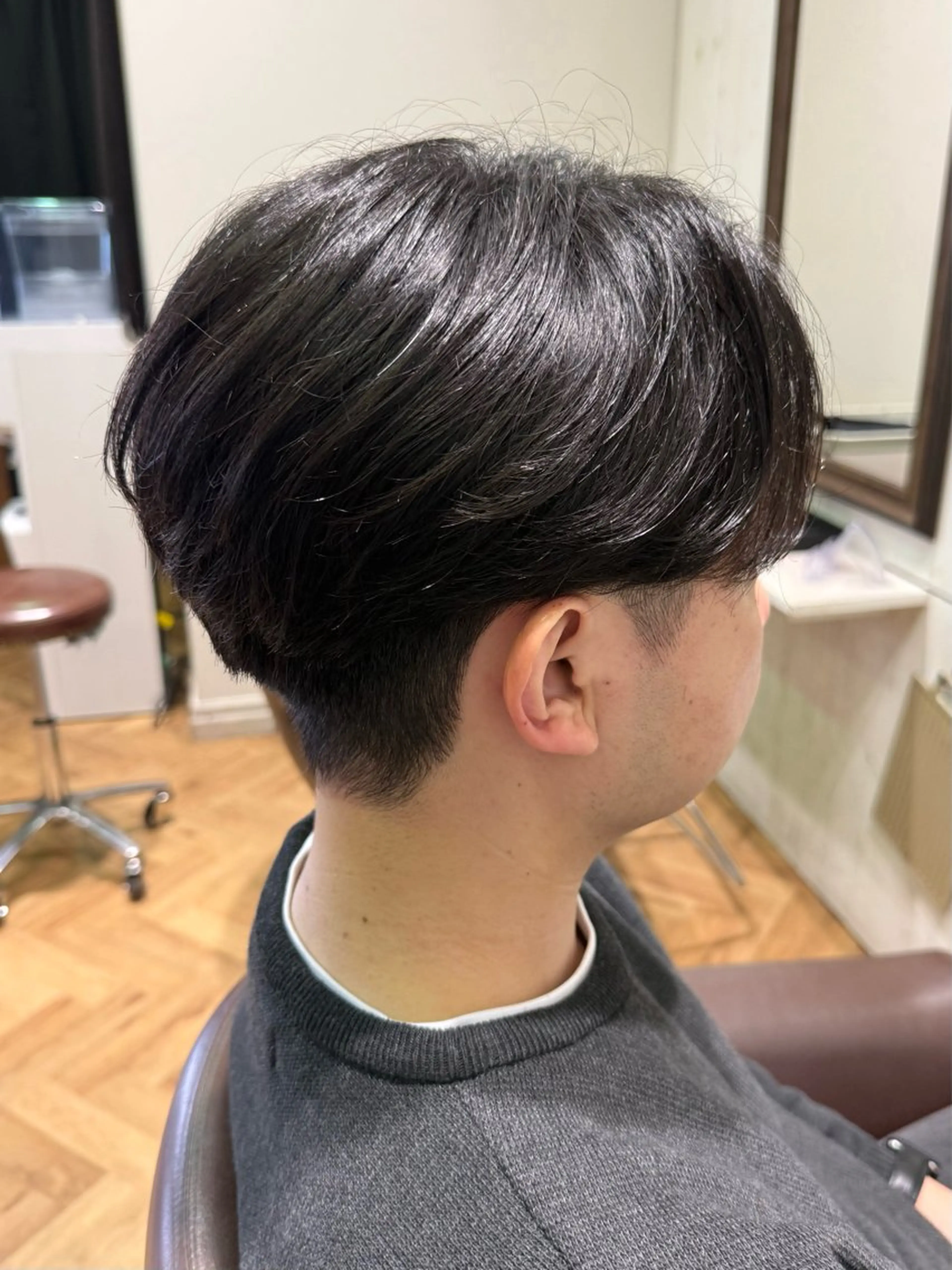 ショート メンズ センターパート 溝口 槙里也のヘアスタイル