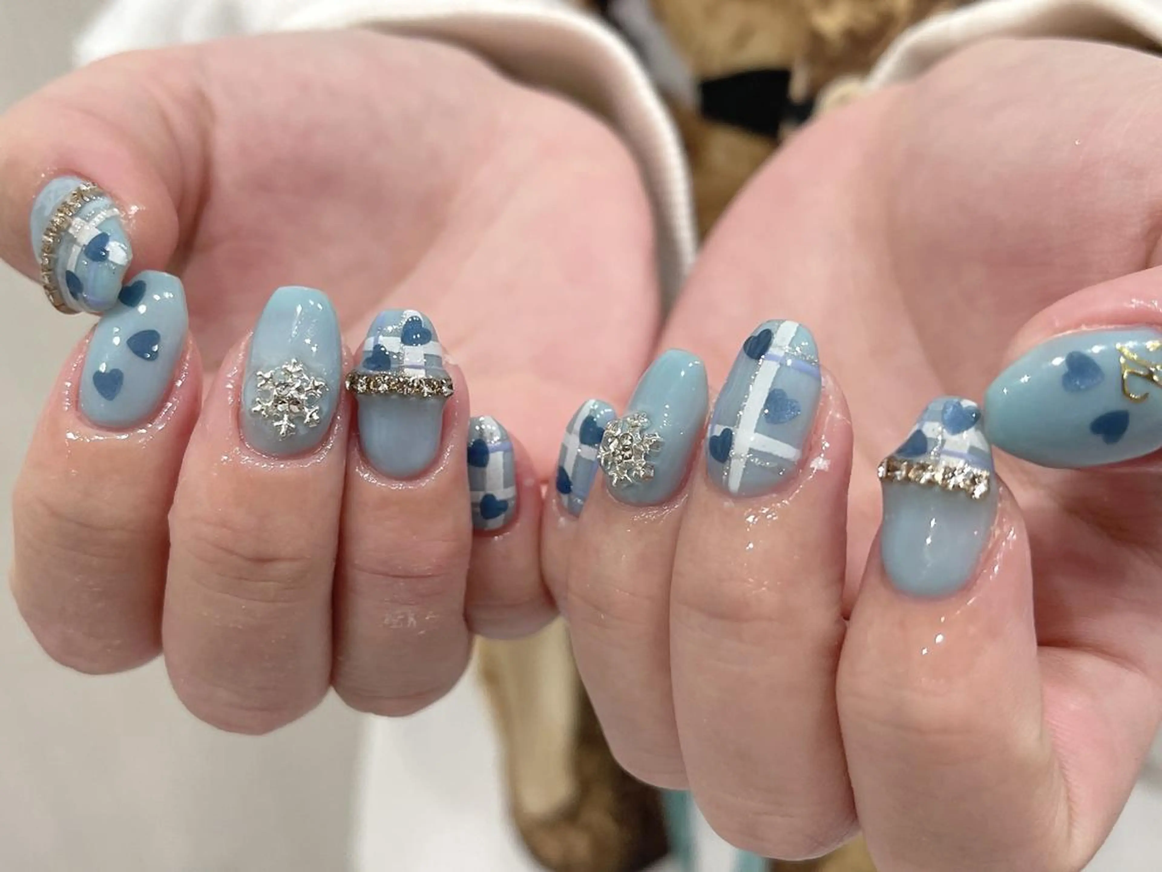 ネイル アートネイル 持ち込み Shis_🦄shi 韓国風キラキラネイルのネイルデザイン