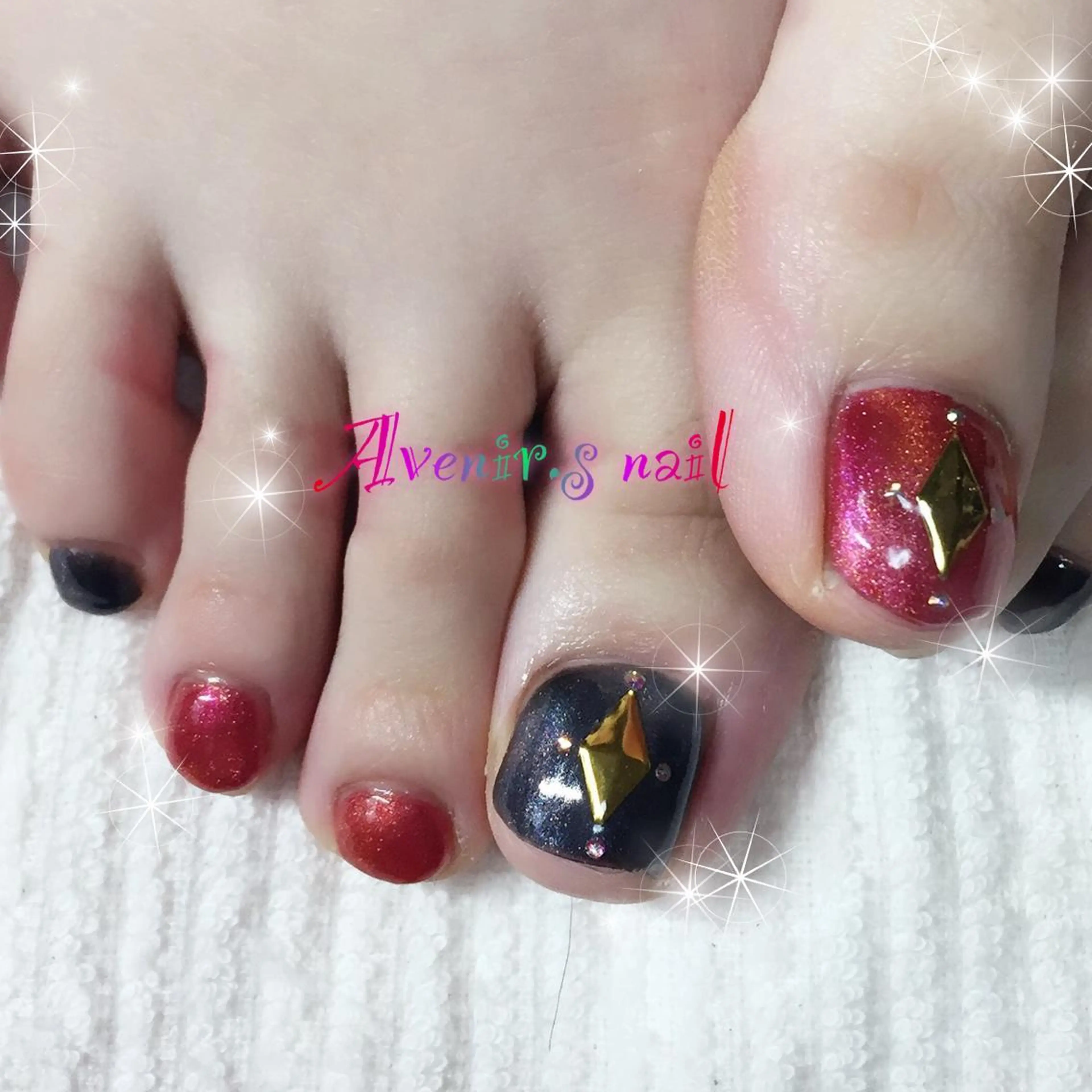 ネイル フットネイル ジェルネイル マグネットネイル ワンカラーネイル Home Salon Avenir.のネイルデザイン