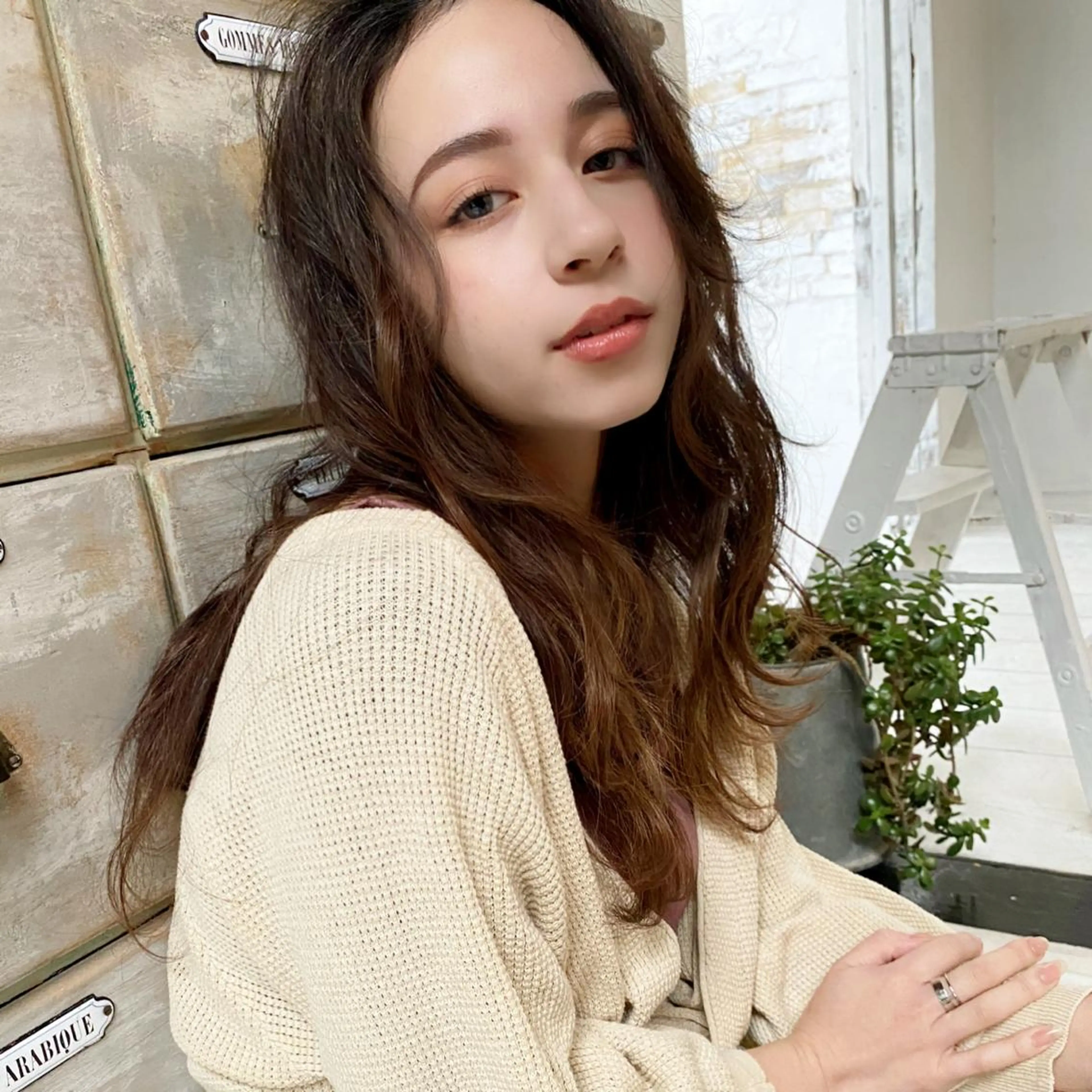 ロング カラー パーマ 韓国ヘア♡おくれ毛♡ ボブ♡sayakaのヘアスタイル