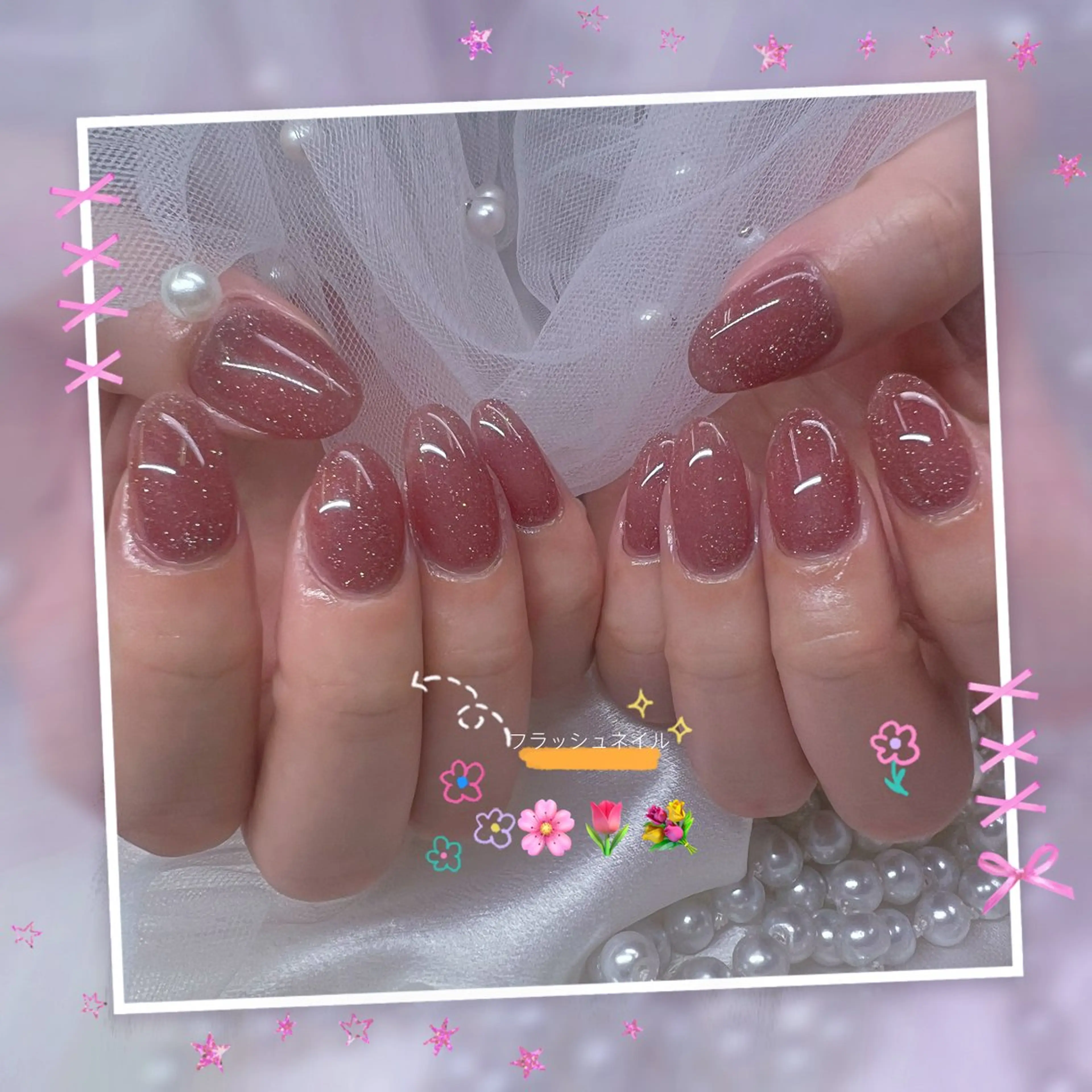 ネイル チークネイル フレンチネイル ガーリー グラデーション マグネットネイル ハンドネイル ハンドケア Chill Nailsalonのネイルデザイン