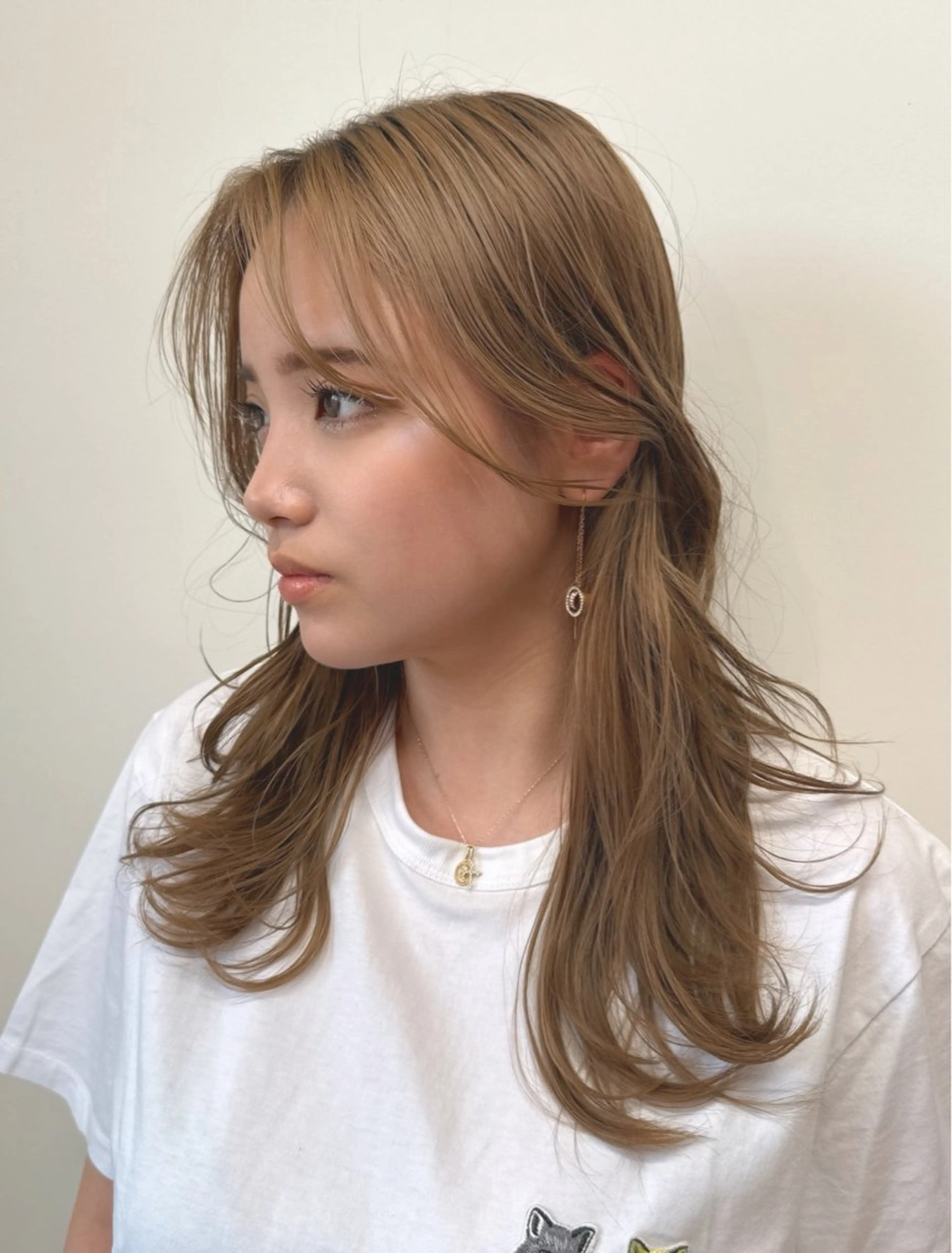 ロング カラー カット ヘアカラー トリートメント 伶風/ボブ/ ハッシュカットのヘアスタイル