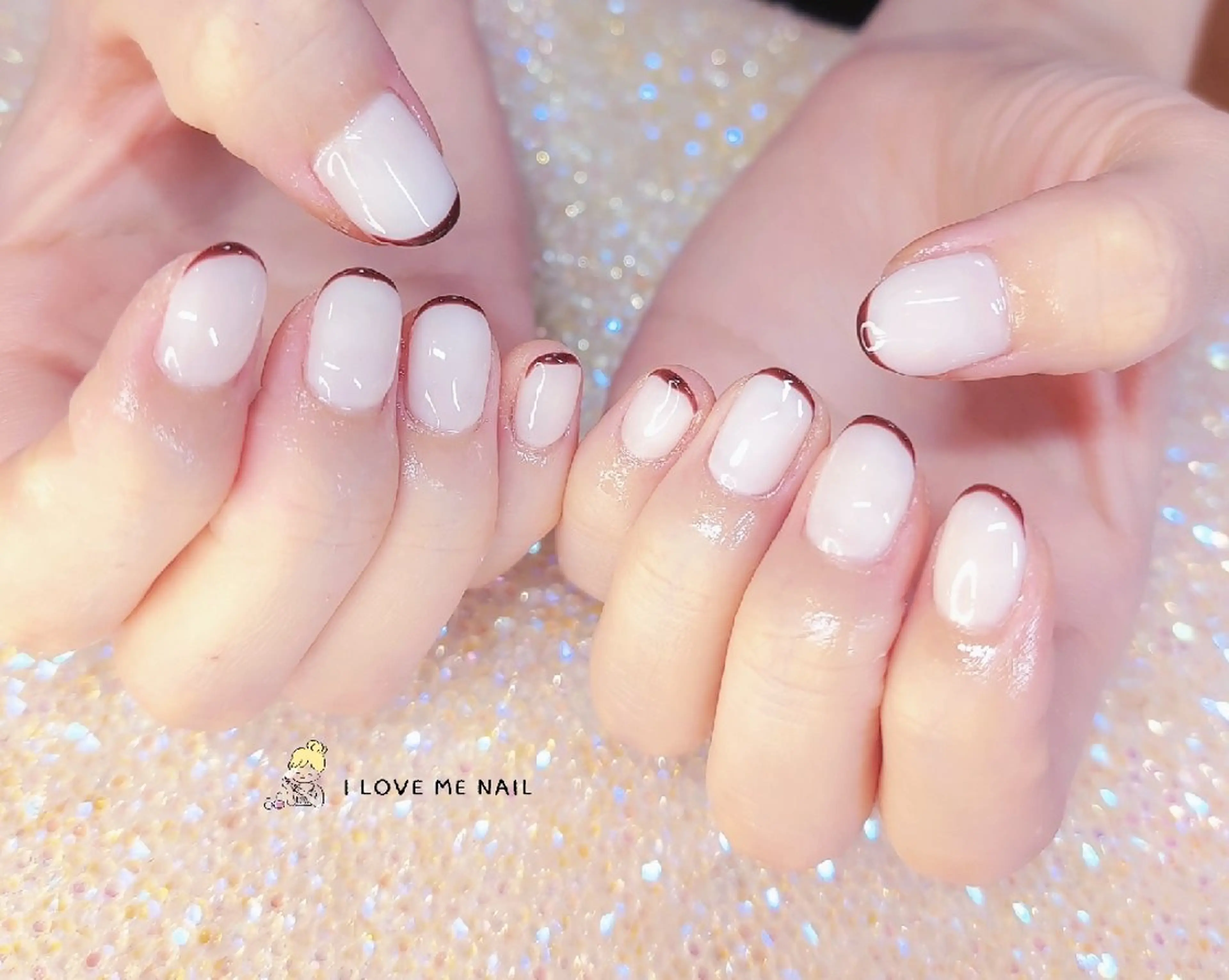 ネイル 長さ出し ハート 韓国ネイル マグネットネイル ニュアンスネイル ハンドネイル I LOVE ME NAIL.｡.:*♡のネイルデザイン