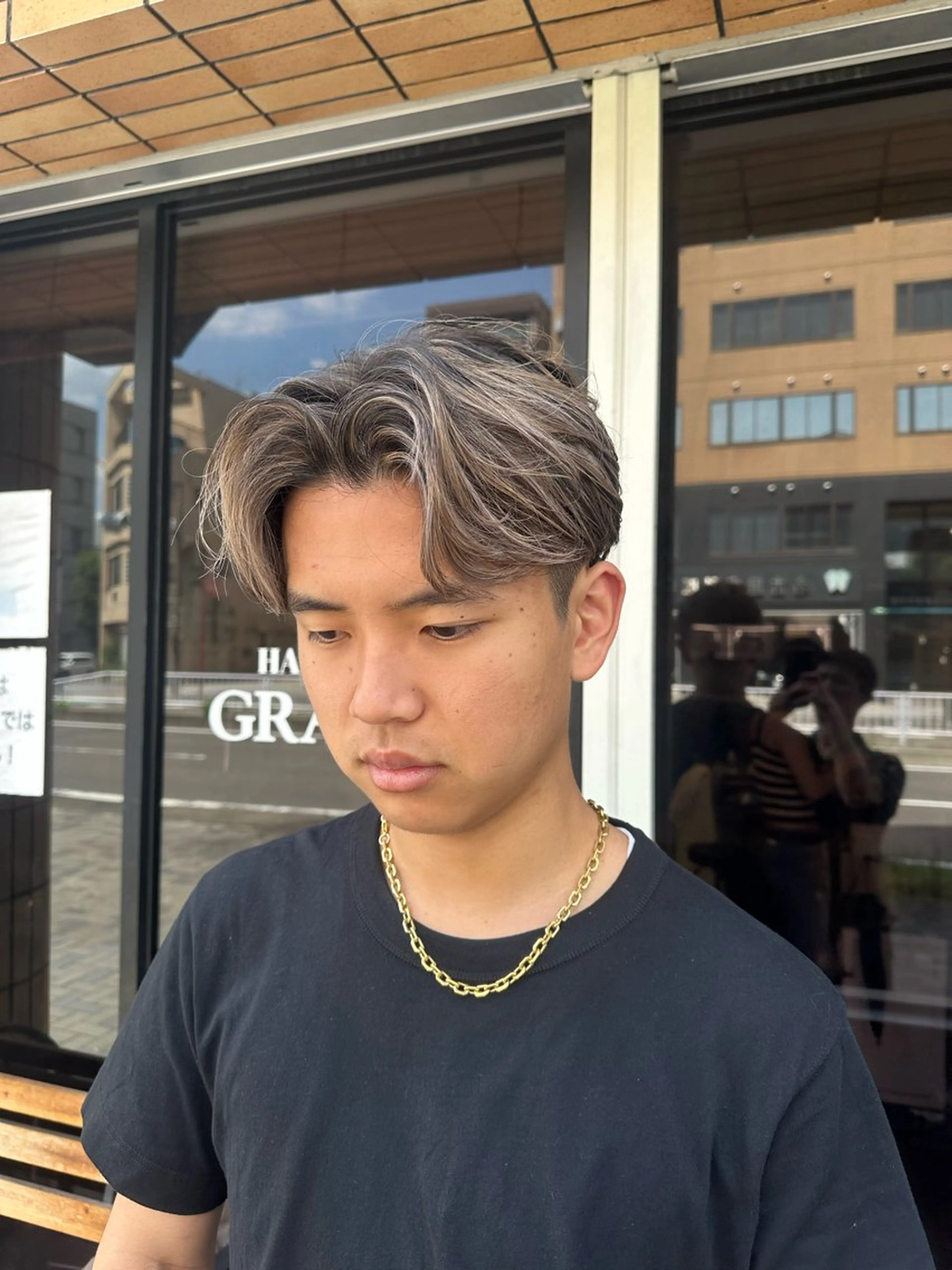 カラー メンズ メンズブリーチ メンズハイライト ブリーチ ハイライトカラー カット ヘアカラー ハヤシカズキ/カラー ✂/メンズパーマのヘアスタイル