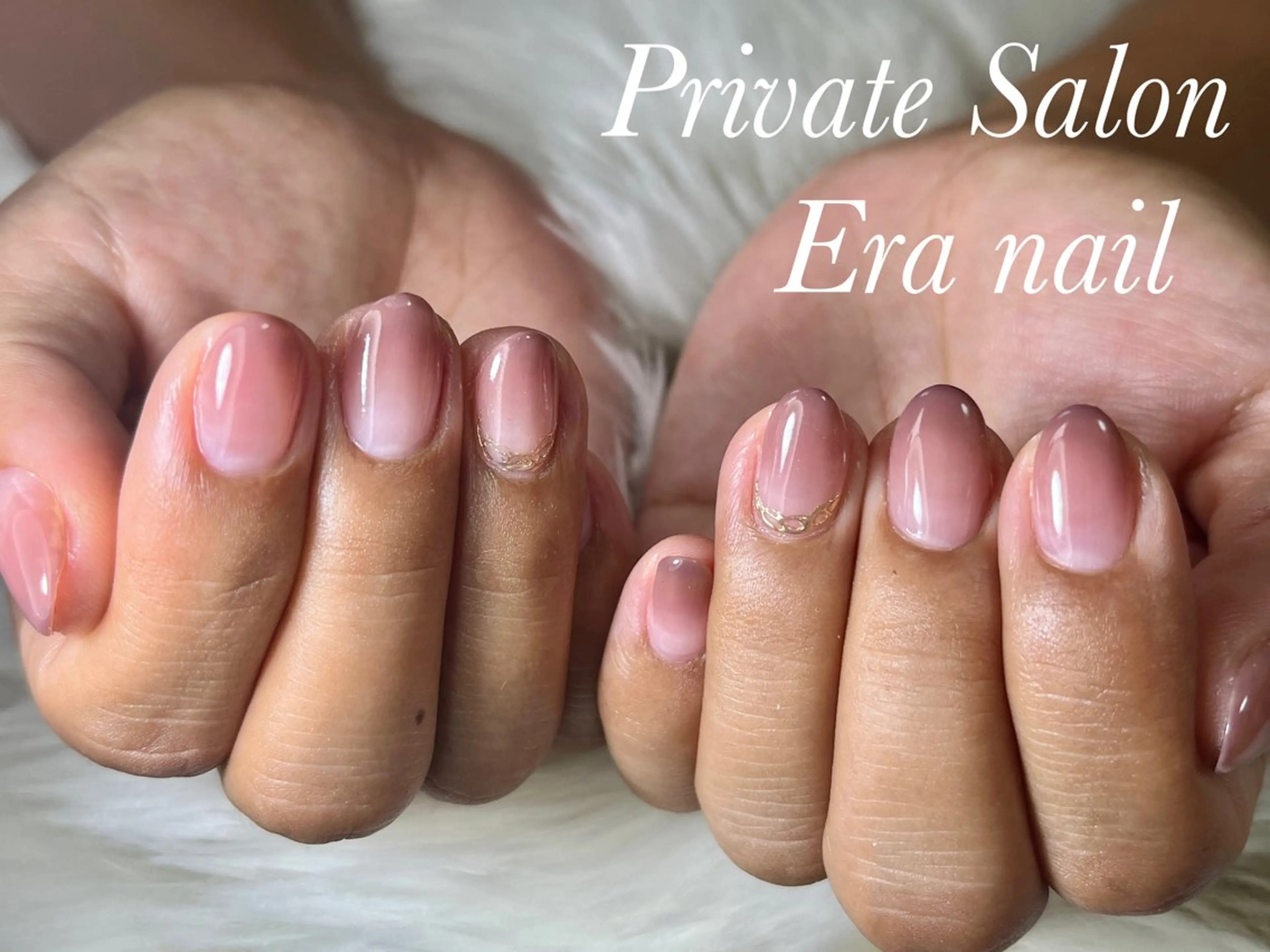ネイル グラデーション ミラーネイル Era nailのネイルデザイン