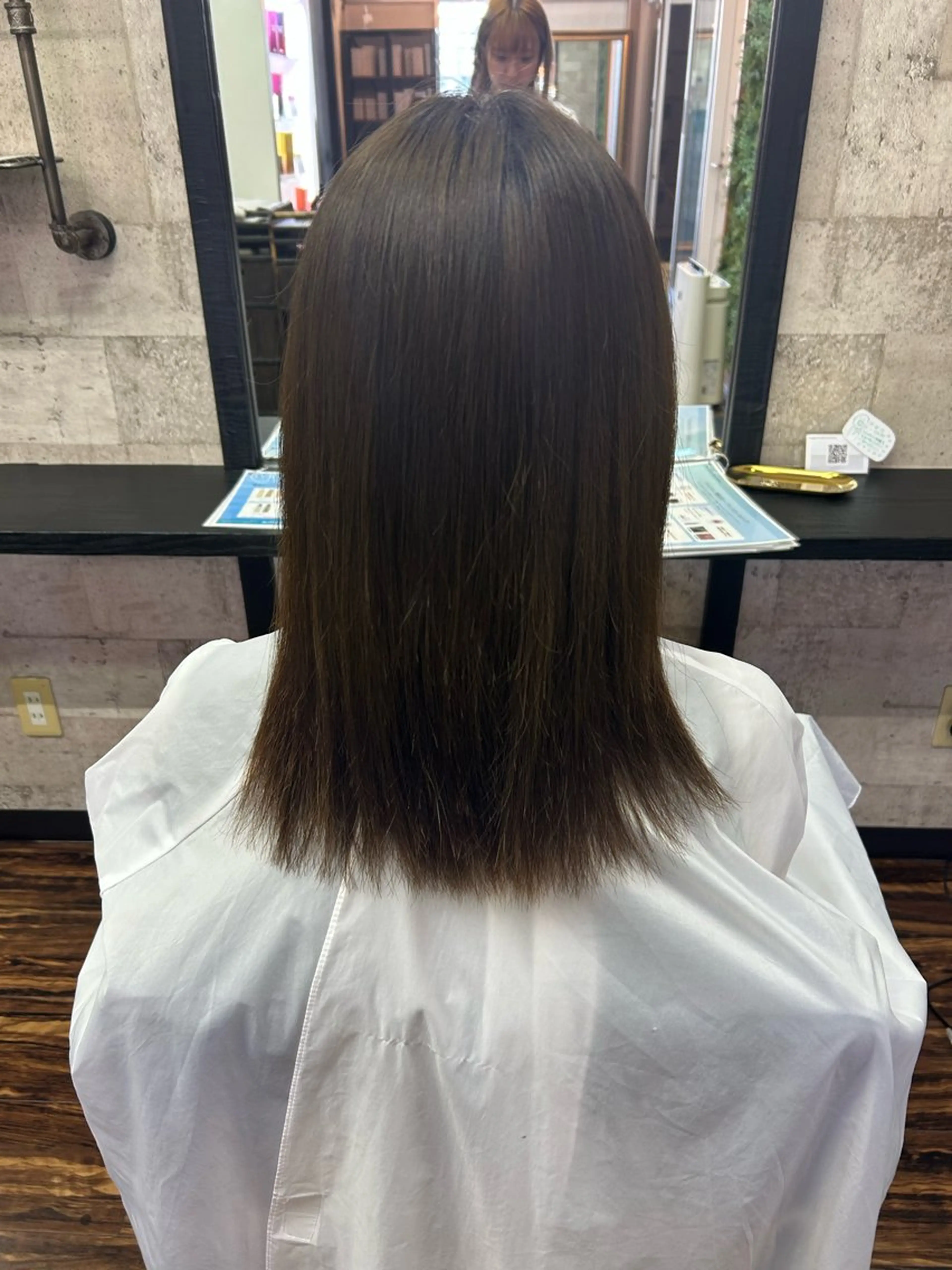 セミロング 縮毛矯正 カット 縮毛矯正 BALANCE ゆなのヘアスタイル