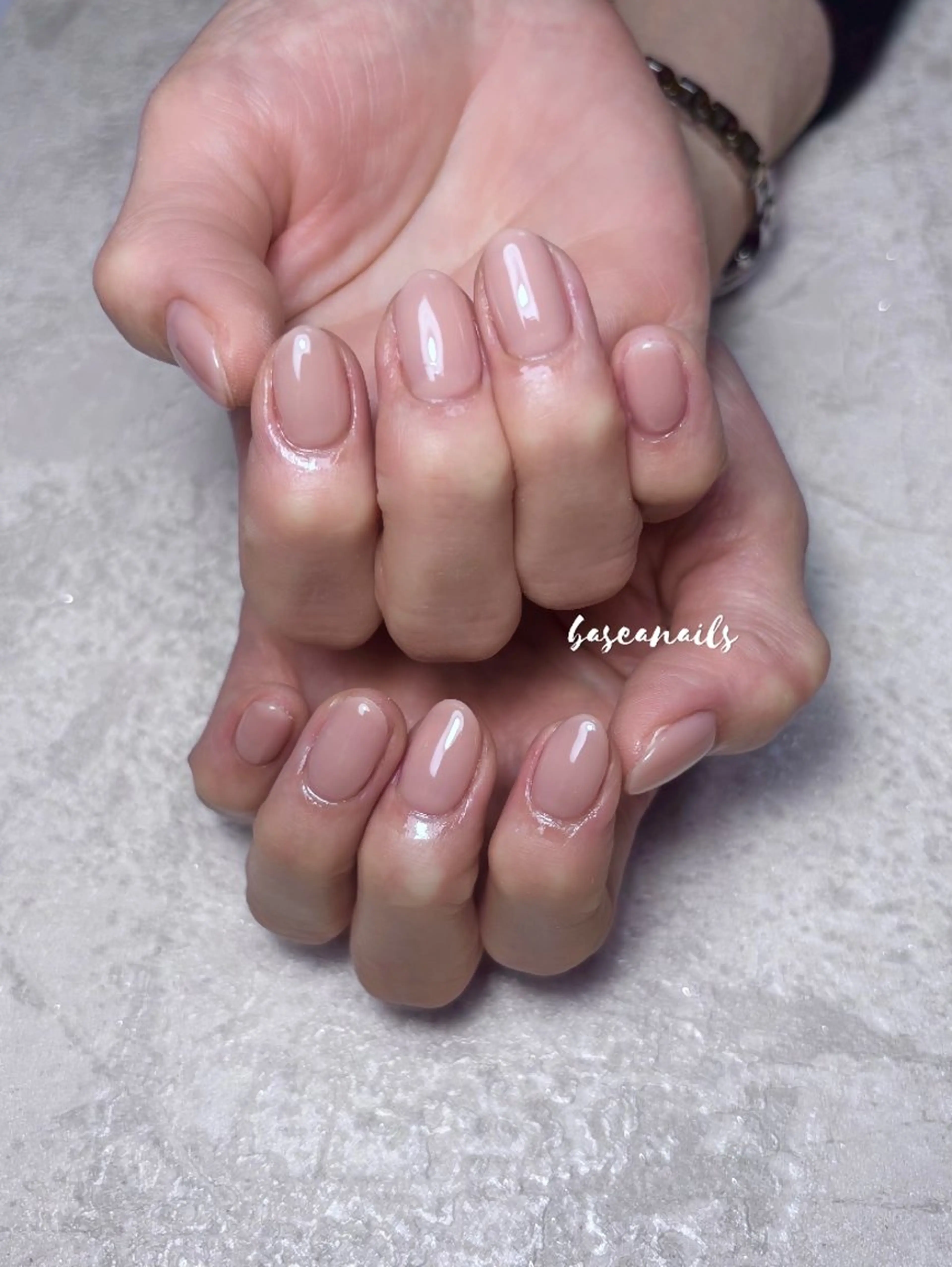 ネイル ワンカラーネイル ハンドネイル 枚方 Basea nails Minaのネイルデザイン