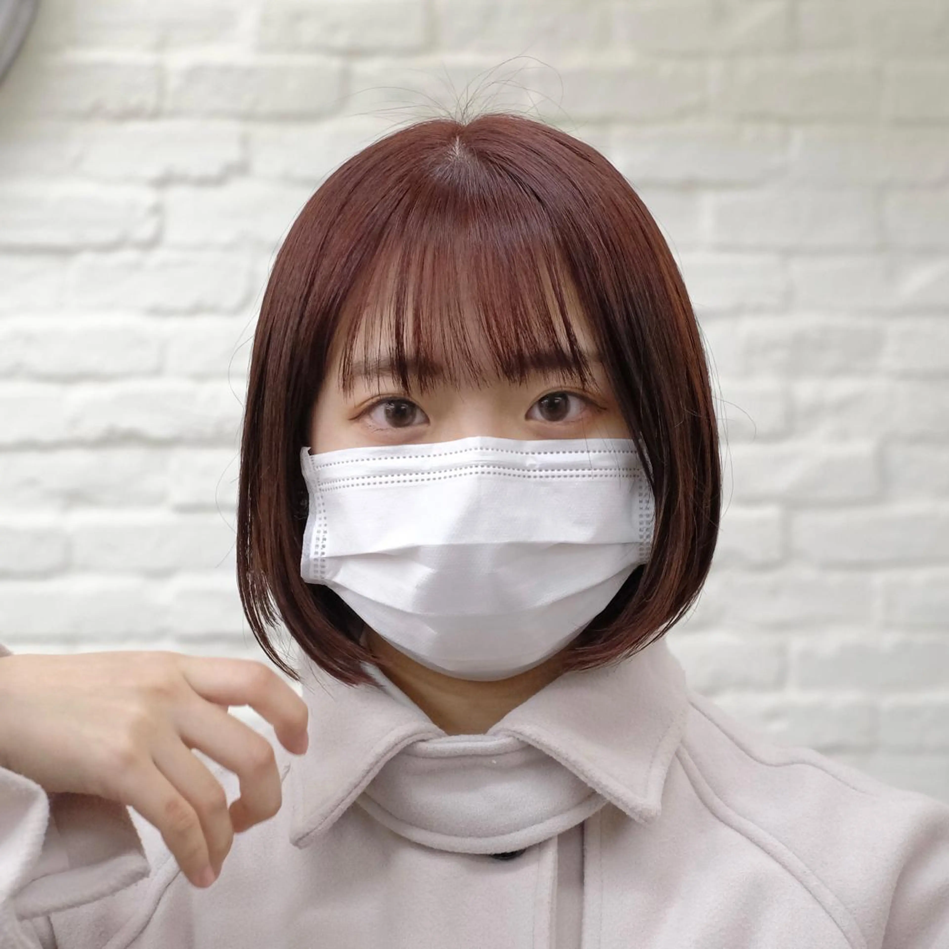 ショート カラー パーマ ブリーチ 透明感カラー ダブルカラー グレージュ ブリーチなしカラー ウルフ/レイヤー /髪質改善　ナユタのヘアスタイル