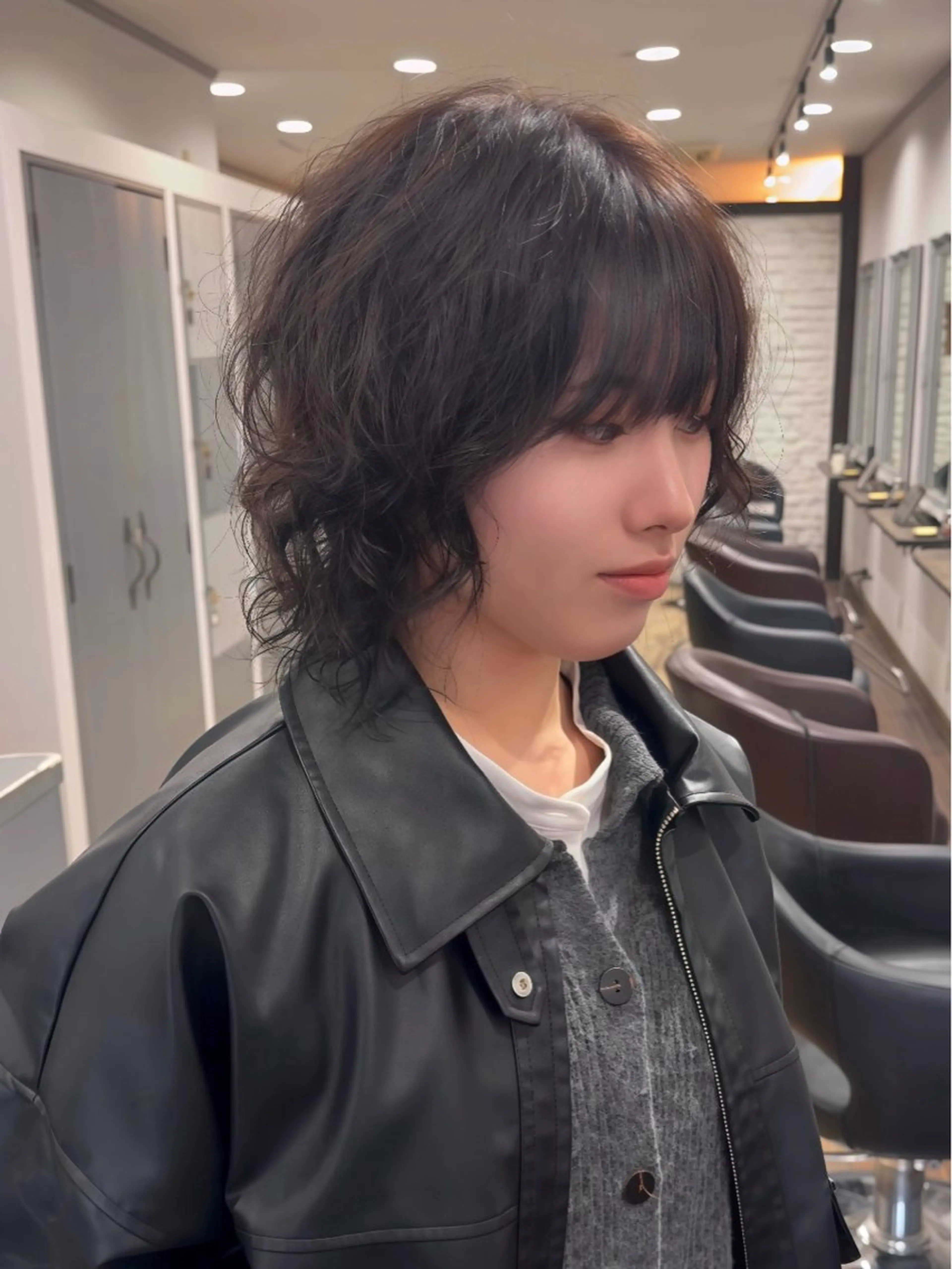 【朝のスタイリングの時短に】似合わせカット+デザインレディースパーマ ¥8000の写真