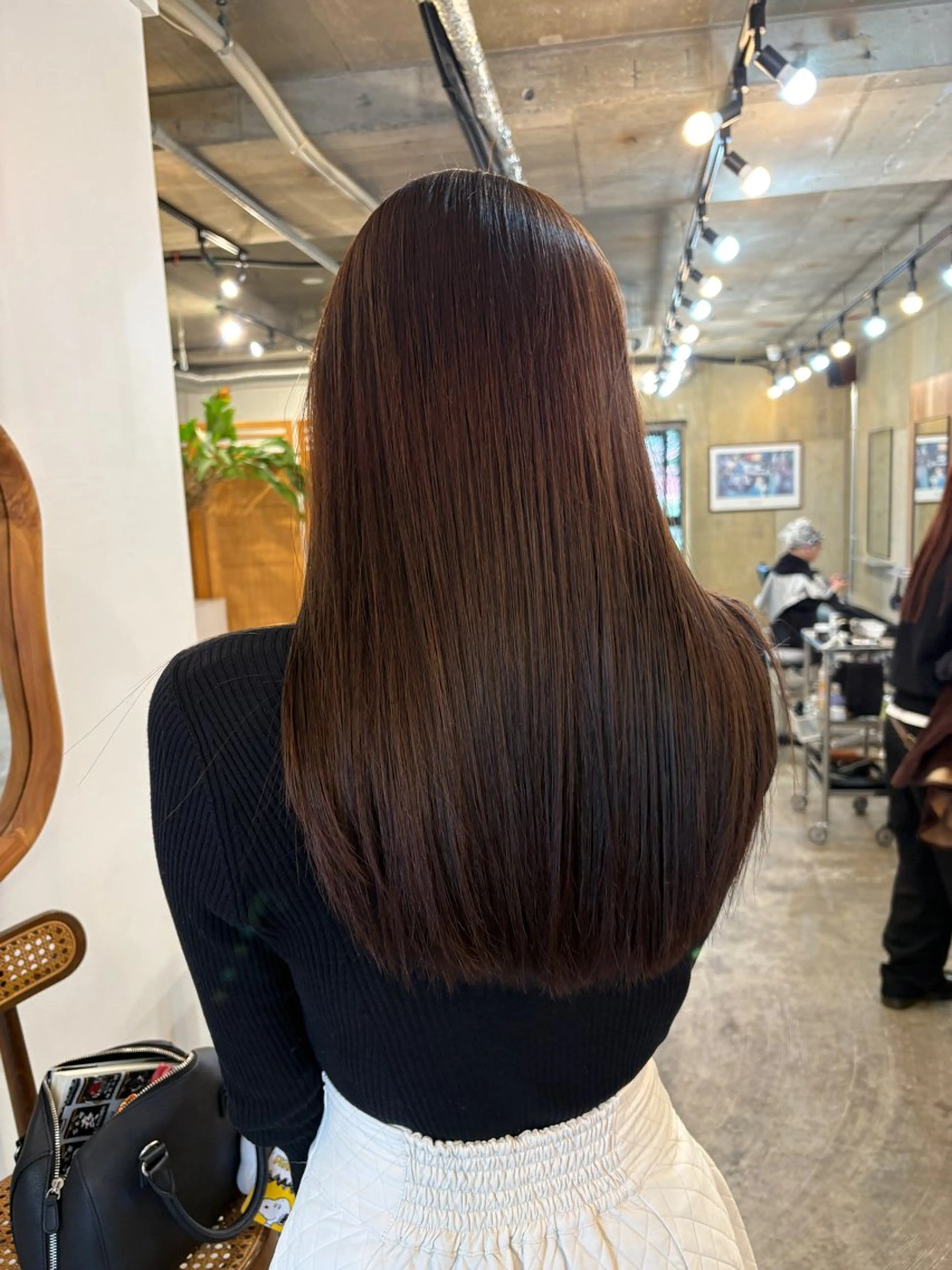 ミディアム 縮毛矯正 柳瀬 和香奈のヘアスタイル