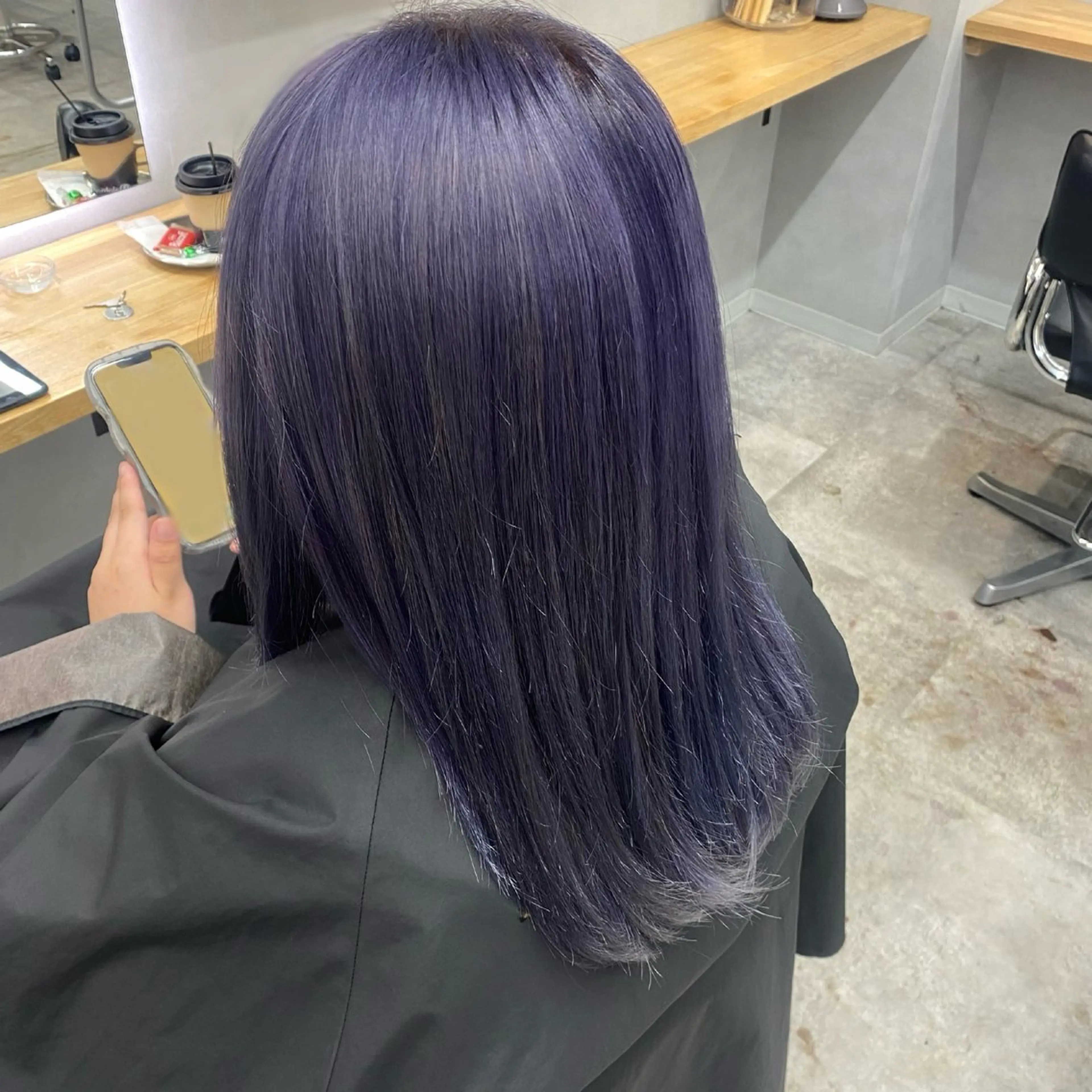 ロング カラー ブリーチ イルミナカラー パープルカラー トリートメント ナツキ💫 カットモデル募集中のヘアスタイル