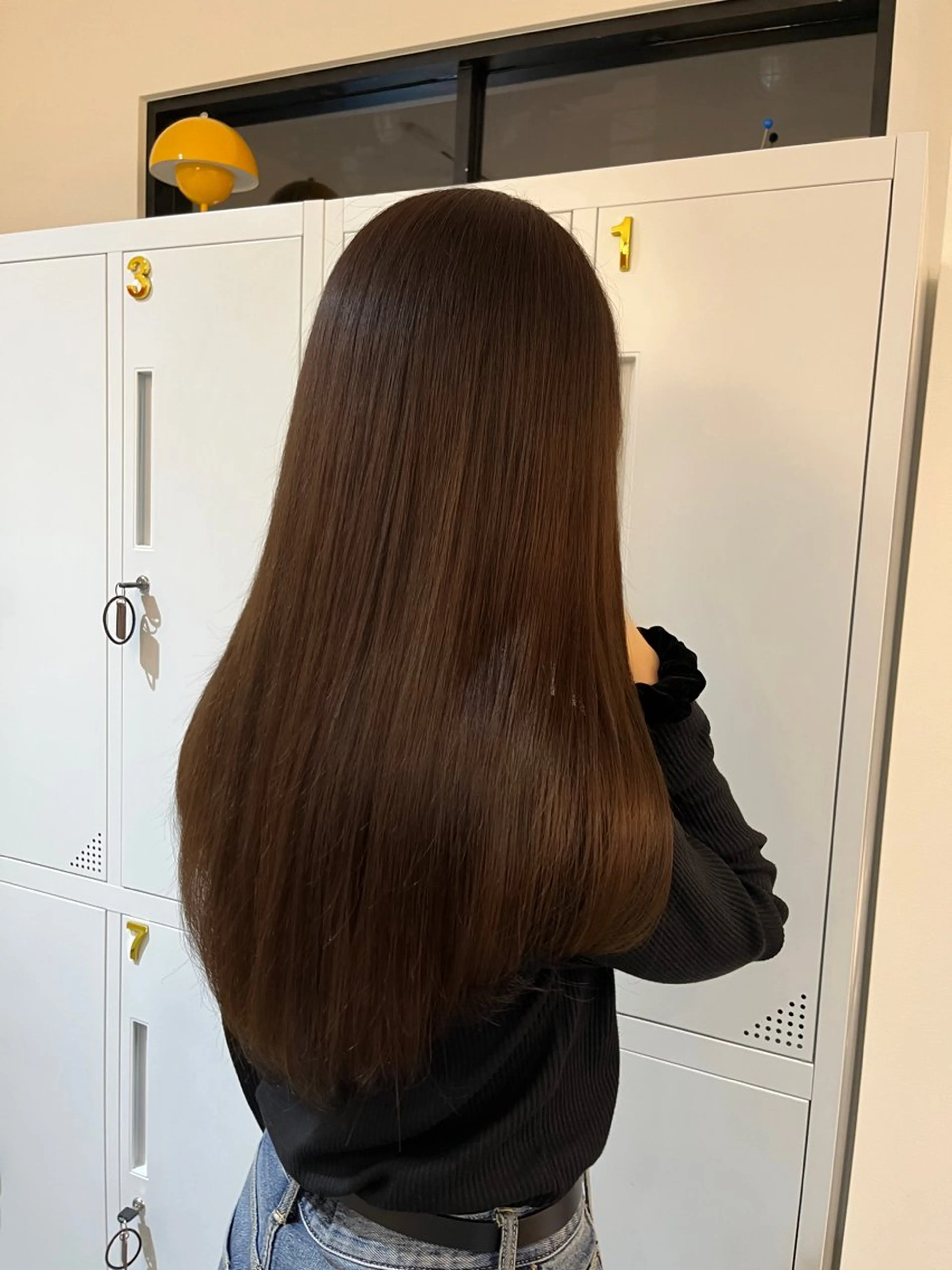 ロング カラー ヘアカラー 原口 桃歌のヘアスタイル