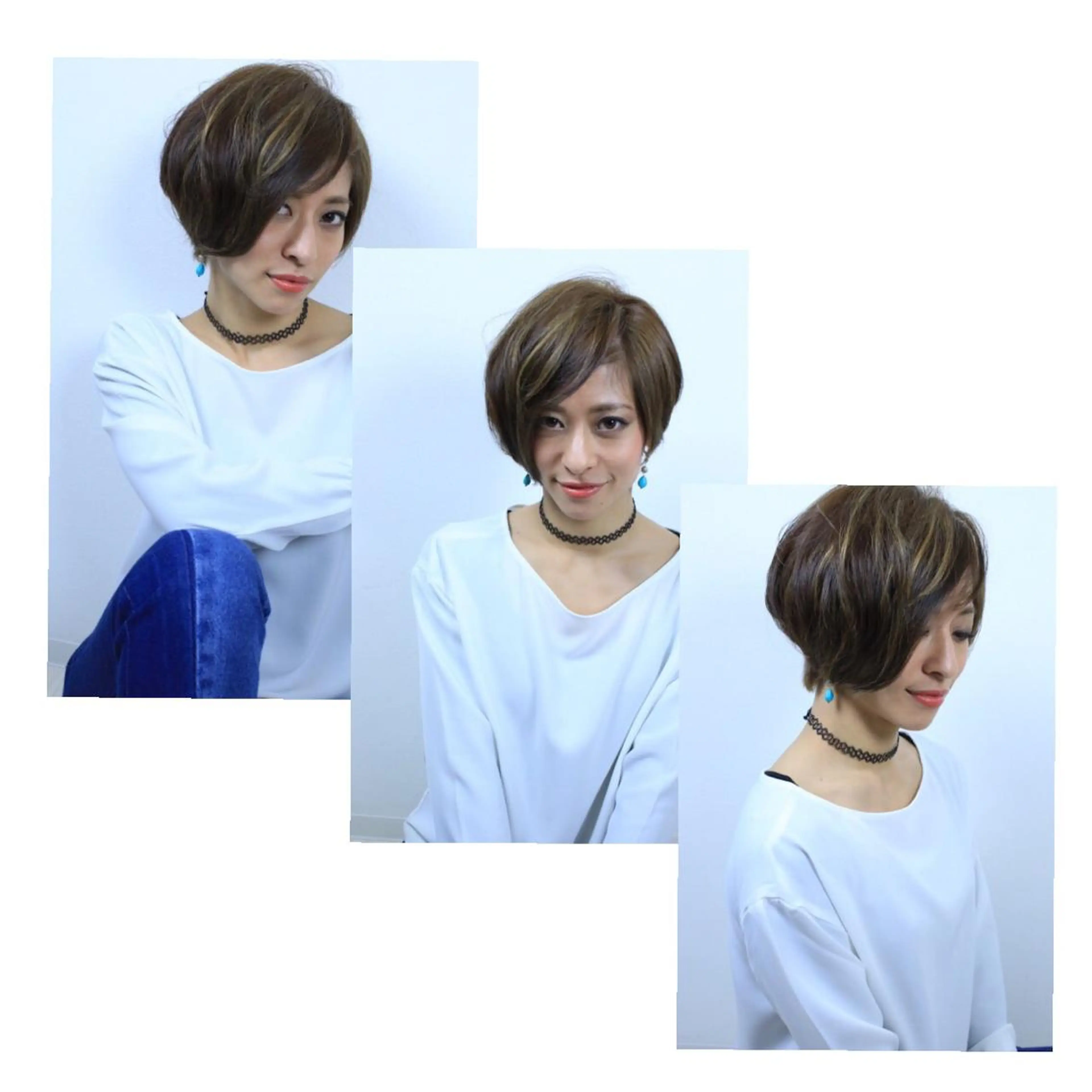 ショート ハイライト ショートヘア Amour二子玉川/ 髪質改善サロンのヘアスタイル