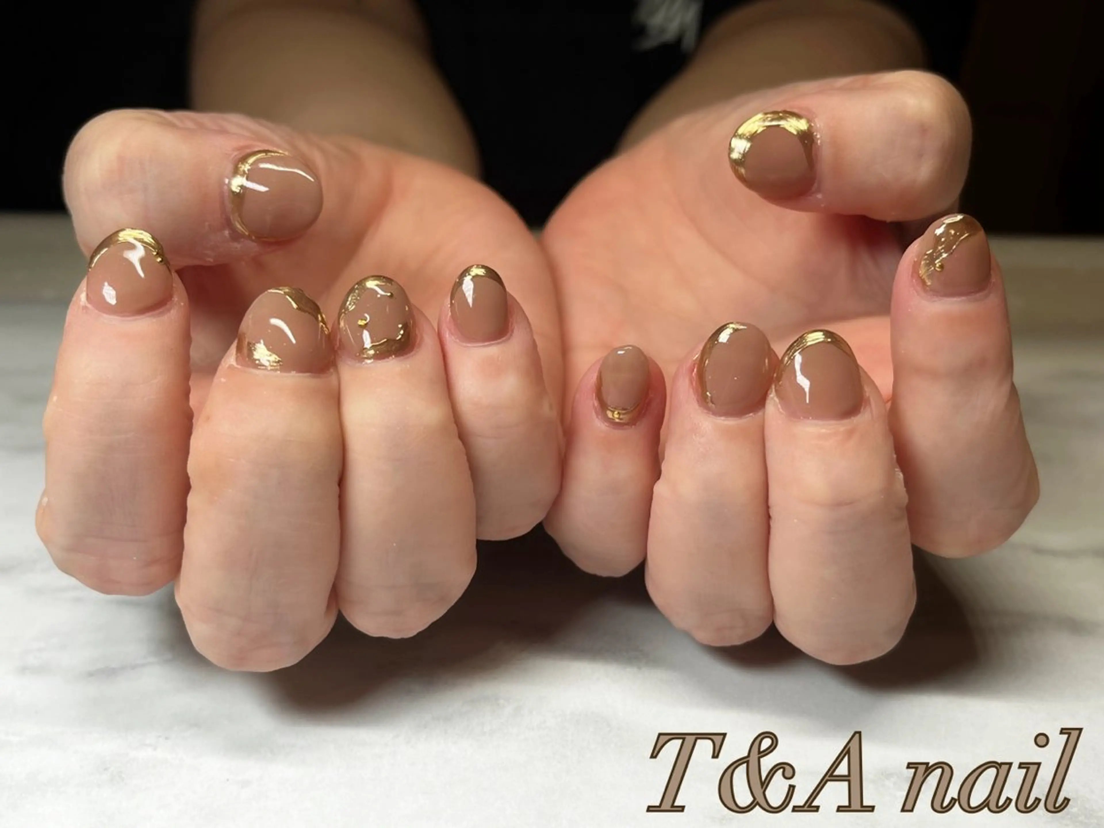 ネイル 長さ出し ジェルネイル ニュアンスネイル スカルプネイル シンプルネイル ハンドネイル T&A nailのネイルデザイン