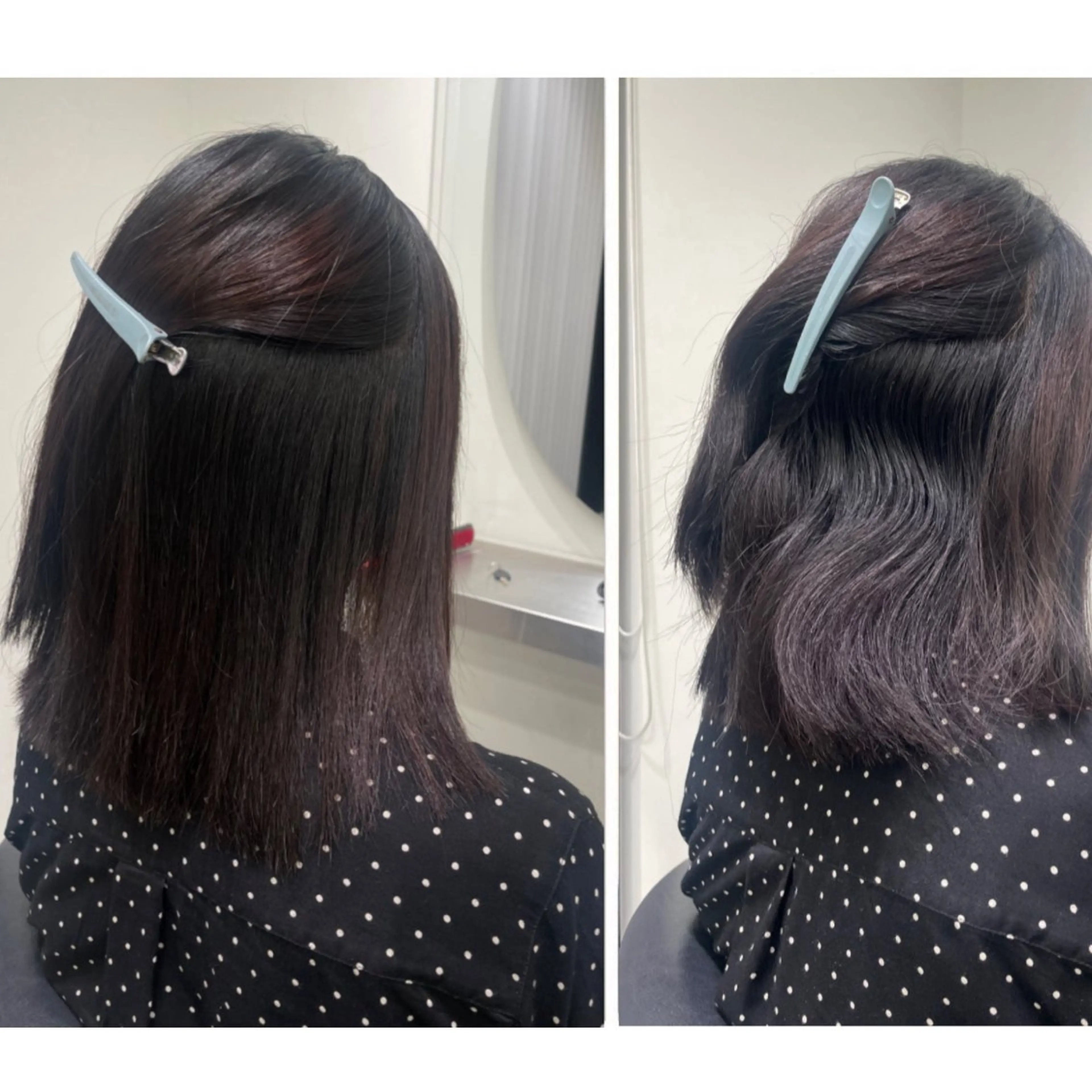 セミロング 縮毛矯正 HARUKA/原宿 ショートカットモデルのヘアスタイル