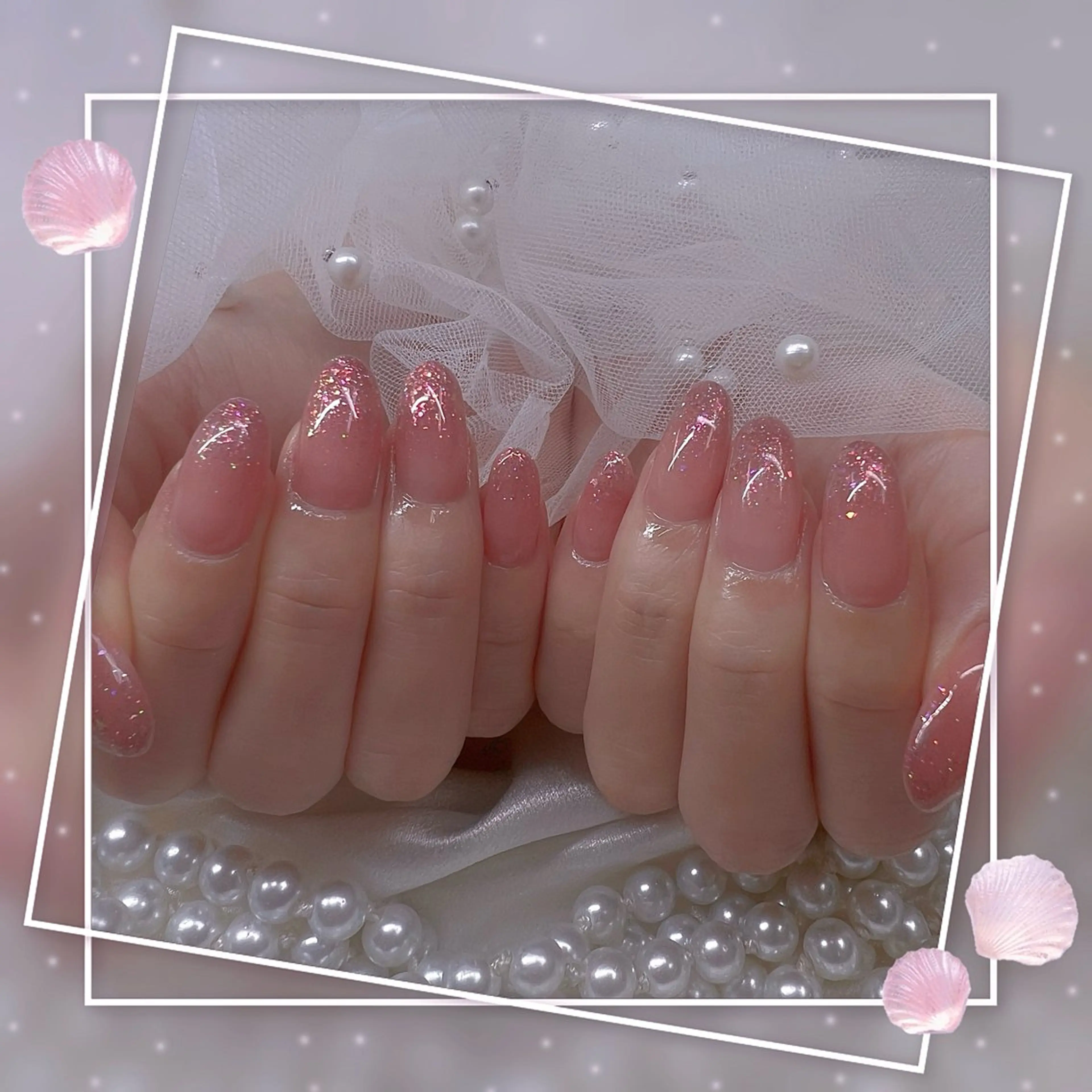 ネイル チークネイル フレンチネイル ガーリー グラデーション マグネットネイル ハンドネイル Chill Nailsalonのネイルデザイン