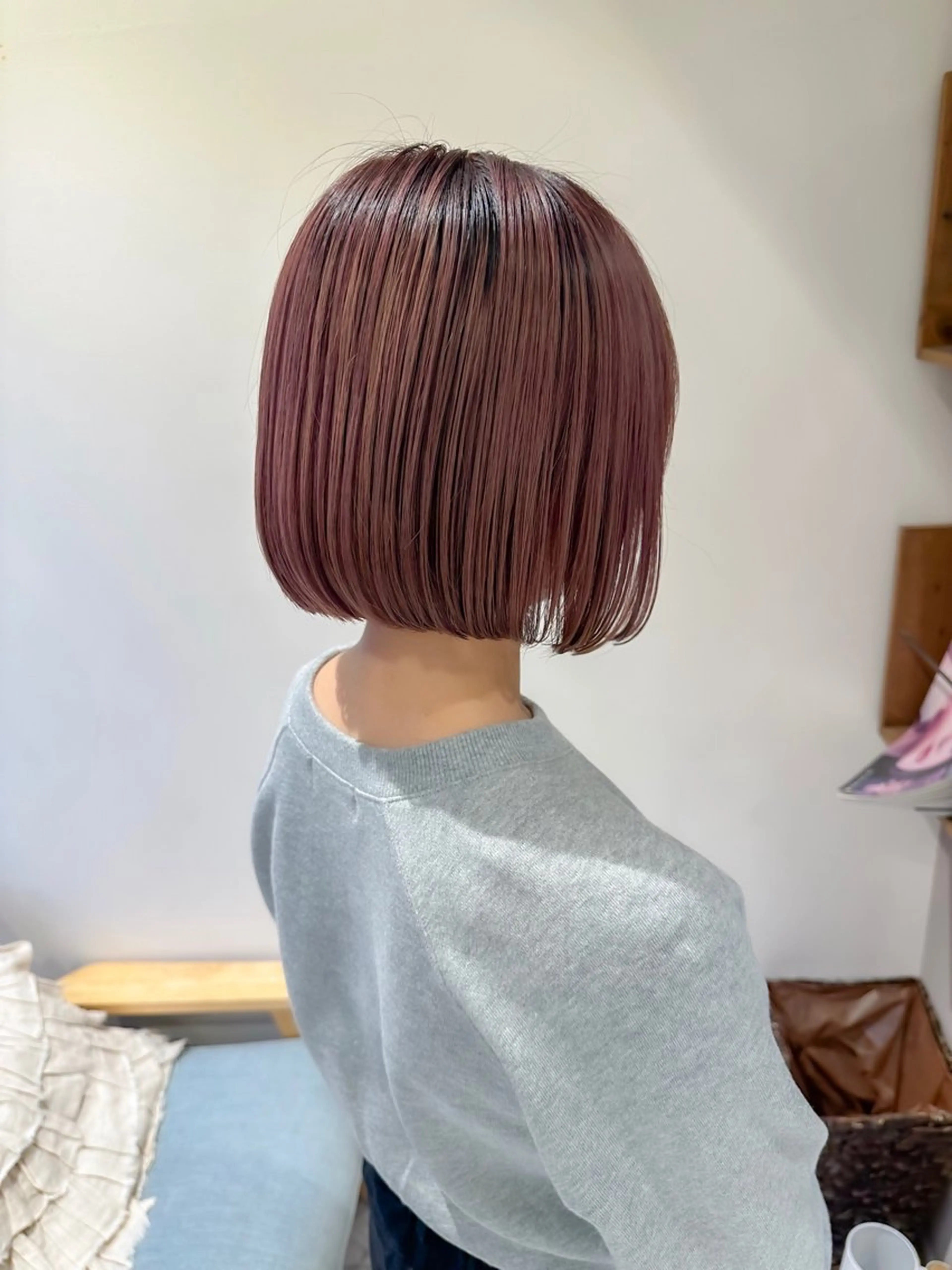 ショート レイヤー/韓国/ボブ 縮毛矯正/畠中ケントのヘアスタイル