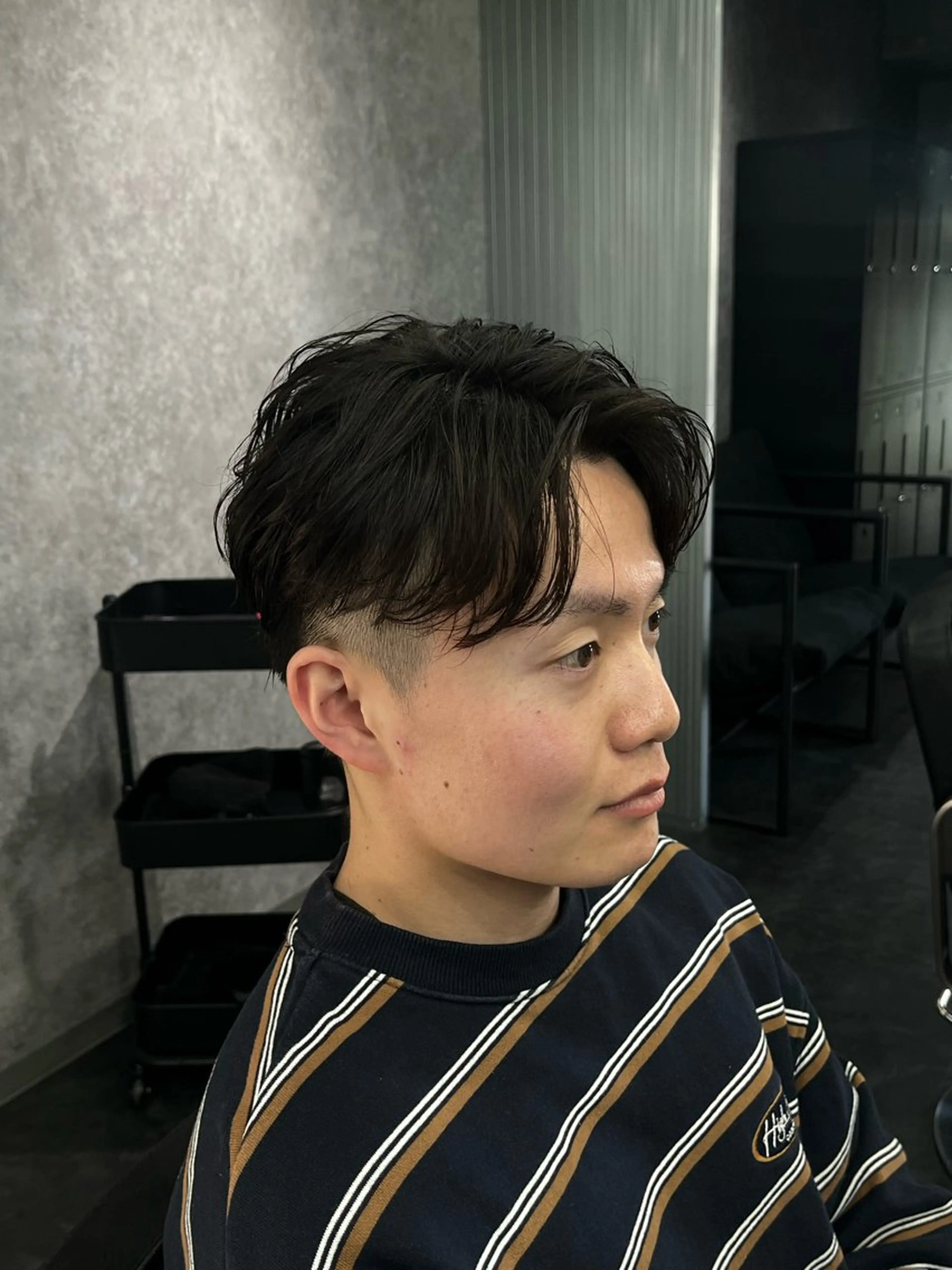 ショート パーマ カット パーマ トリートメント ヘッドスパ ヘアセット メンズ特化/パーマ /フェード/洋輔のヘアスタイル