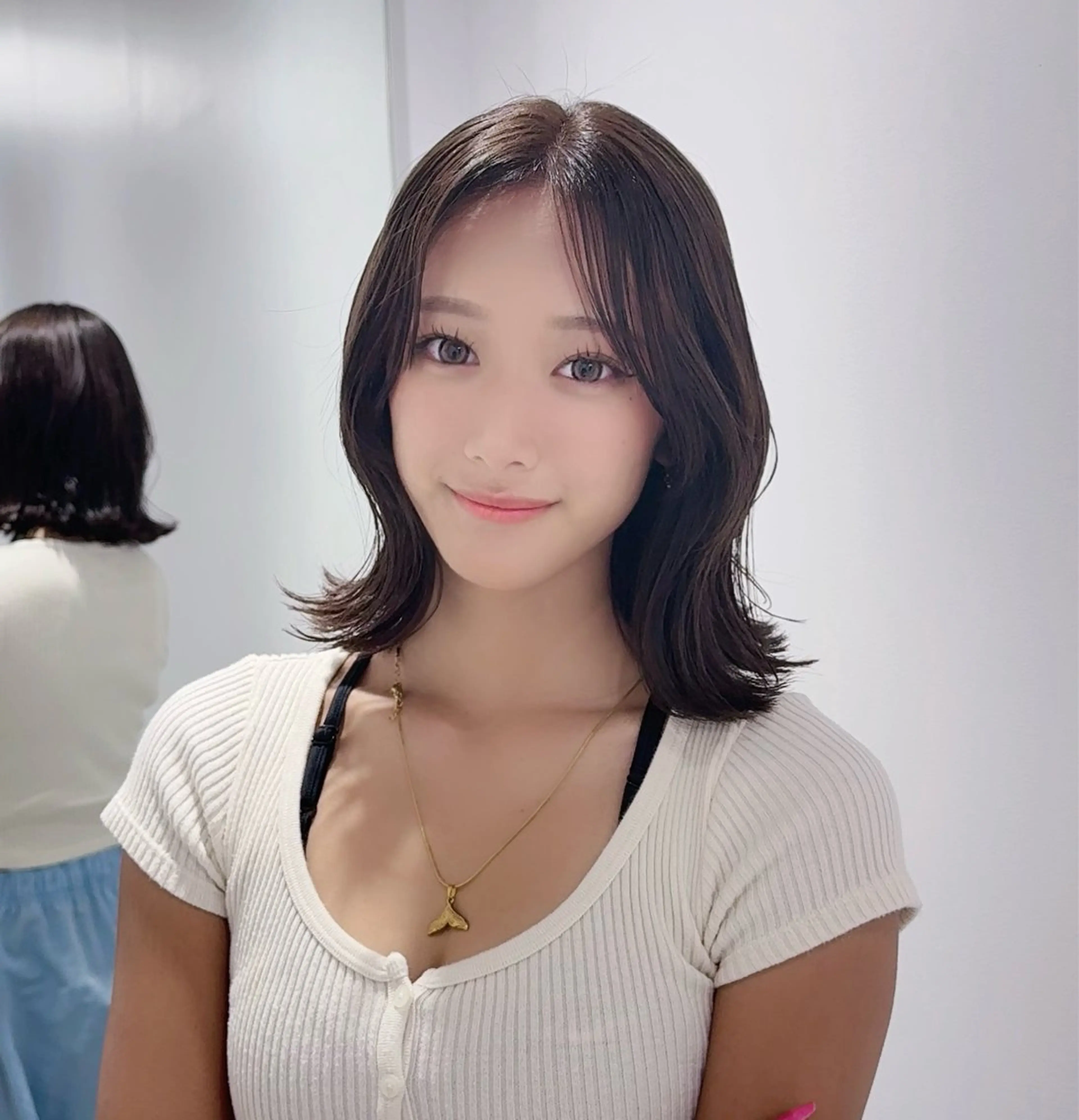 ミディアム カラー ブラウンカラー ヘアカラー 🎀藤沢 ﾊｲﾄｰﾝ ららのヘアスタイル