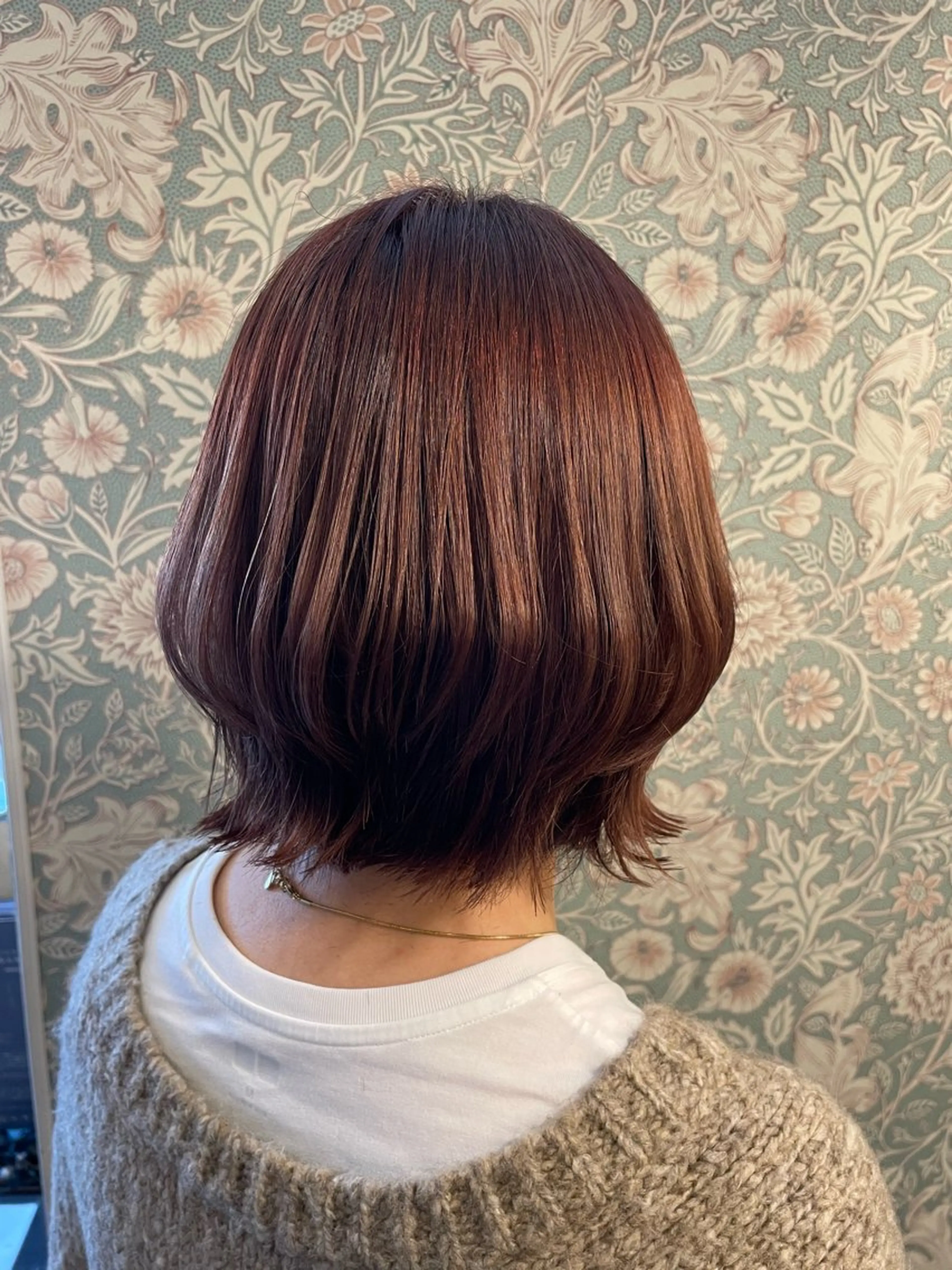 ミディアム ボブレイヤー ボブ レイヤーカット hair make echo滿木あい花のヘアスタイル