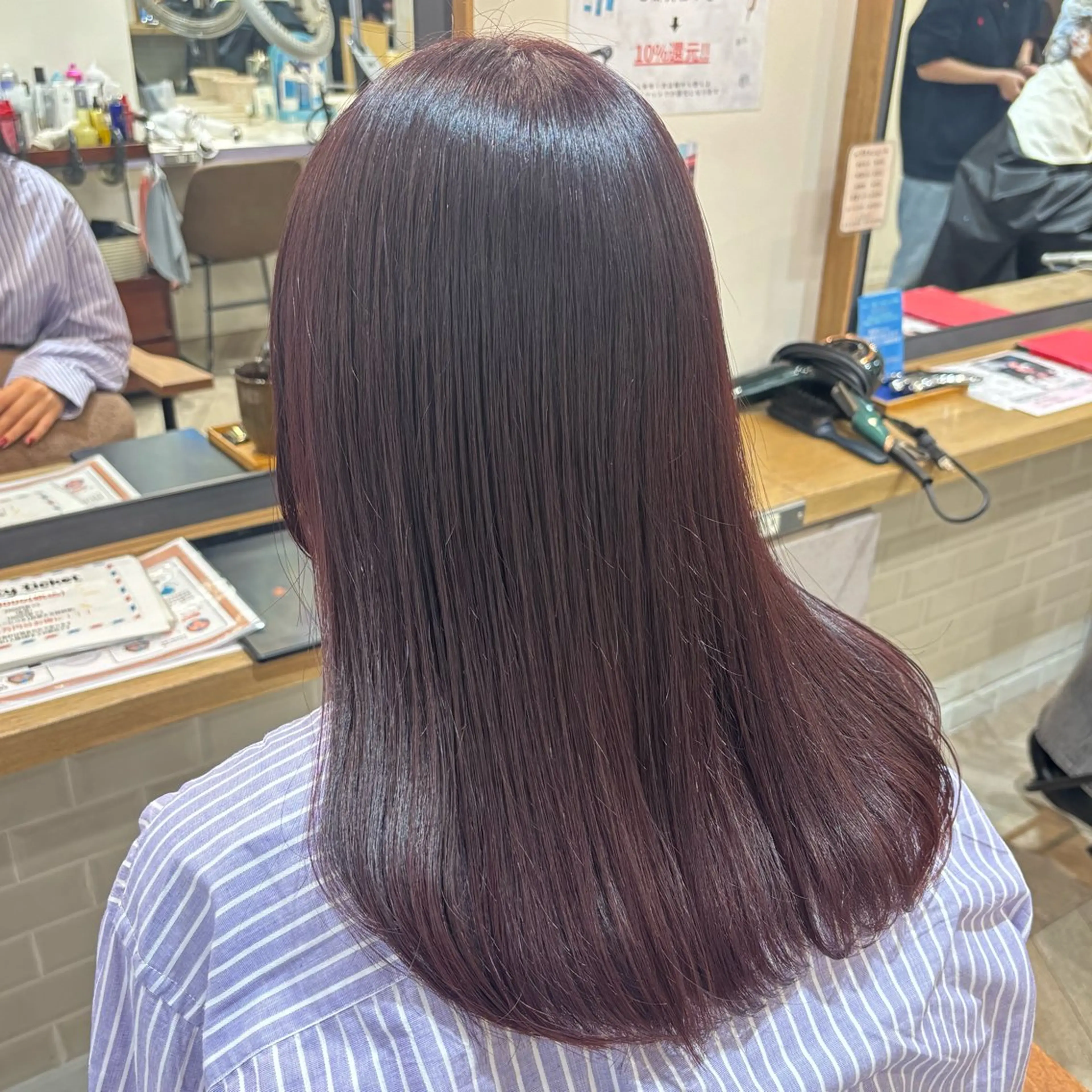 セミロング カラー ヘアカラー トリートメント 暖色/艶カラー🍑☆ /杉村夏希のヘアスタイル