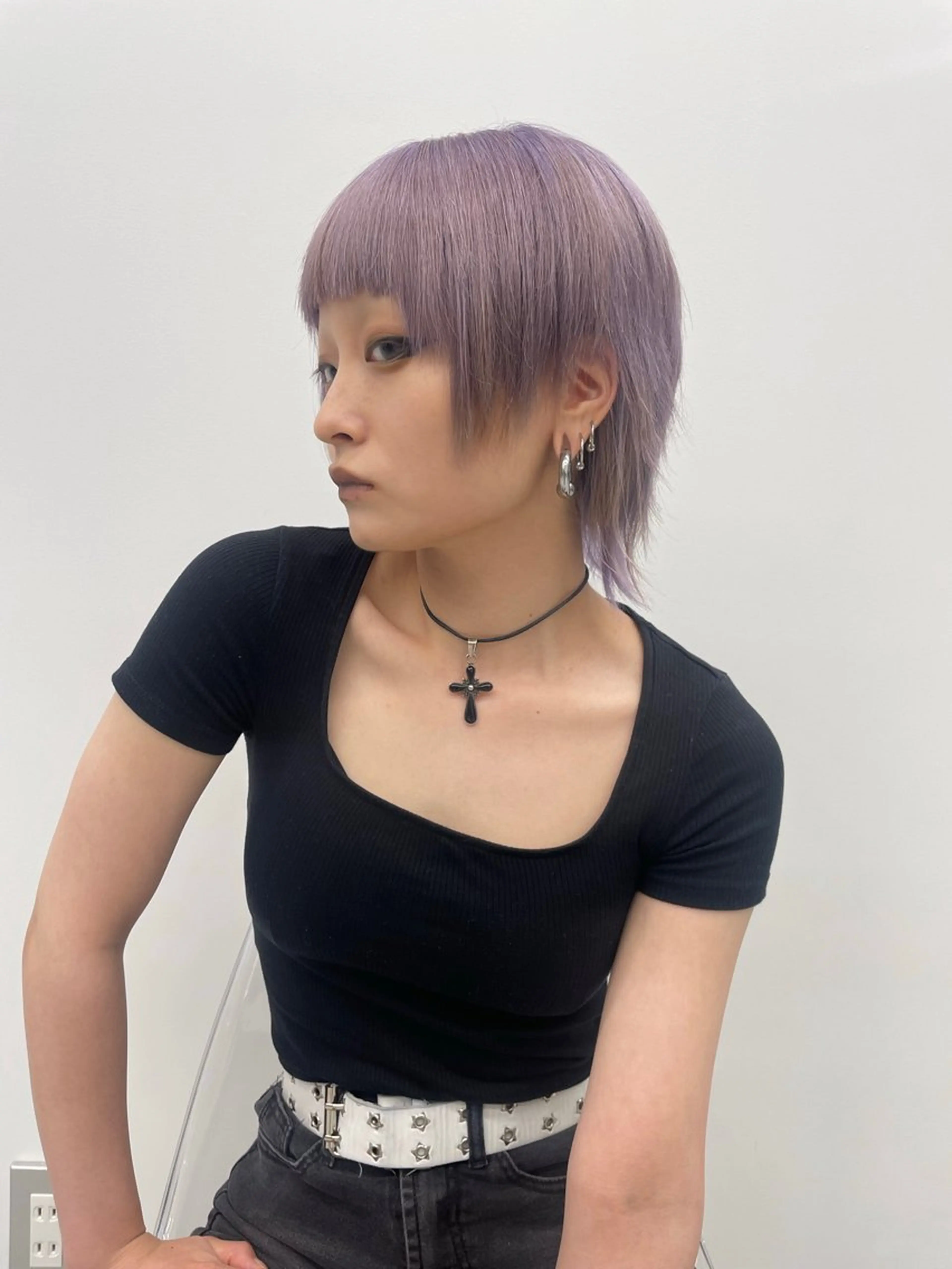 ショート カラー ブリーチ ラベンダーカラー 薬院浄水通/ショート /メンズ/rukaのヘアスタイル